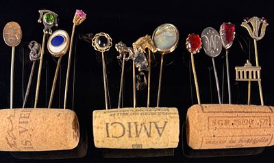 A Collection of Antique and Vintage Stick Pins. This collection of stick pins features a diverse 