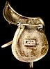 Sterling Silver English Riding Saddle Brooch. A sterling silver brooch cast in the form of an Image - 1