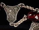 Two Sterling Silver Religious Items Including a Malco Devotional Chain and a JJC Angel Brooch. Th Image - 2