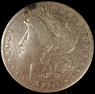US 1883 Morgan Silver Dollar. 1883 US Morgan Silver Dollar. This coin was struck at the 