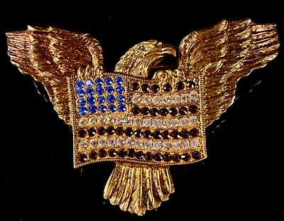 Sterling Silver Vermeil Federal Eagle Pin. Federal Eagle pin crafted in gold-plated sterling 