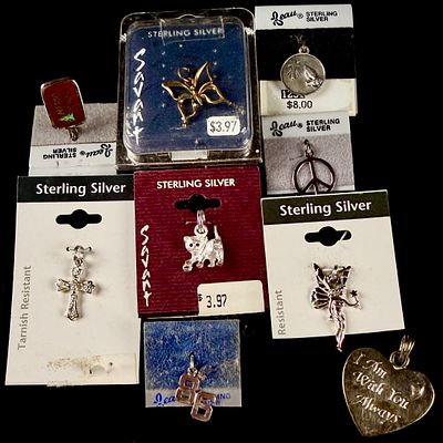 A Collection of Vintage Beau and Savant Sterling Silver Charms and Pendants. This collection 