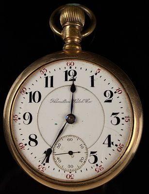 Hamilton Watch Co. Grade 940 21 Jewel Railroad Grade 18 Size Gold Filled Pocket Watch. An 