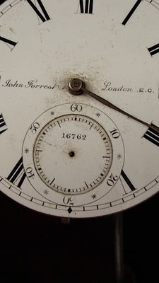 John Forrest London Lever Fusee Pocket Watch Movement and Dial Serial 16762. An antique English 