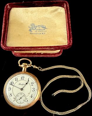 Rockford Watch Co. Grade Winnebago 17 Jewel 16-Size Gold-Filled Pocket Watch. An open-faced 