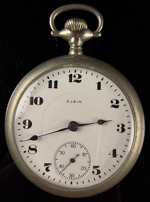 Elgin 17-Jewel Grade 313 Open-Face Pocket Watch, c. 1921. An antique open-face pocket watch 