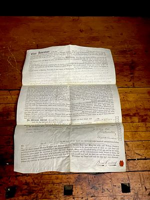 1814 Manuscript and Printed Land Indenture, Blockley Township, Philadelphia. This is an original 