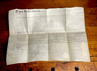 1834 Philadelphia Real Estate Indenture and Ground Rent Deed. This 19th-century manuscript real 