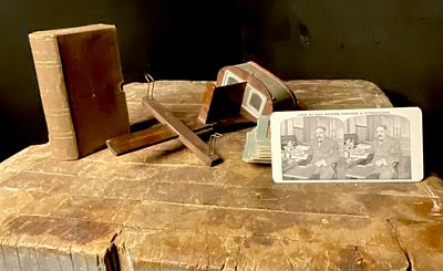 A Collection of Antique Monarch Stereoscope Viewer and Various Stereoview Cards Including 