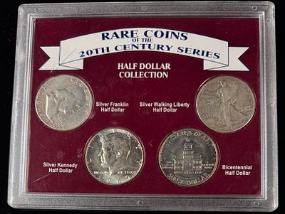 A Collection of US Half Dollars, Rare Coins of the 20th Century Series. This set, titled Rare 