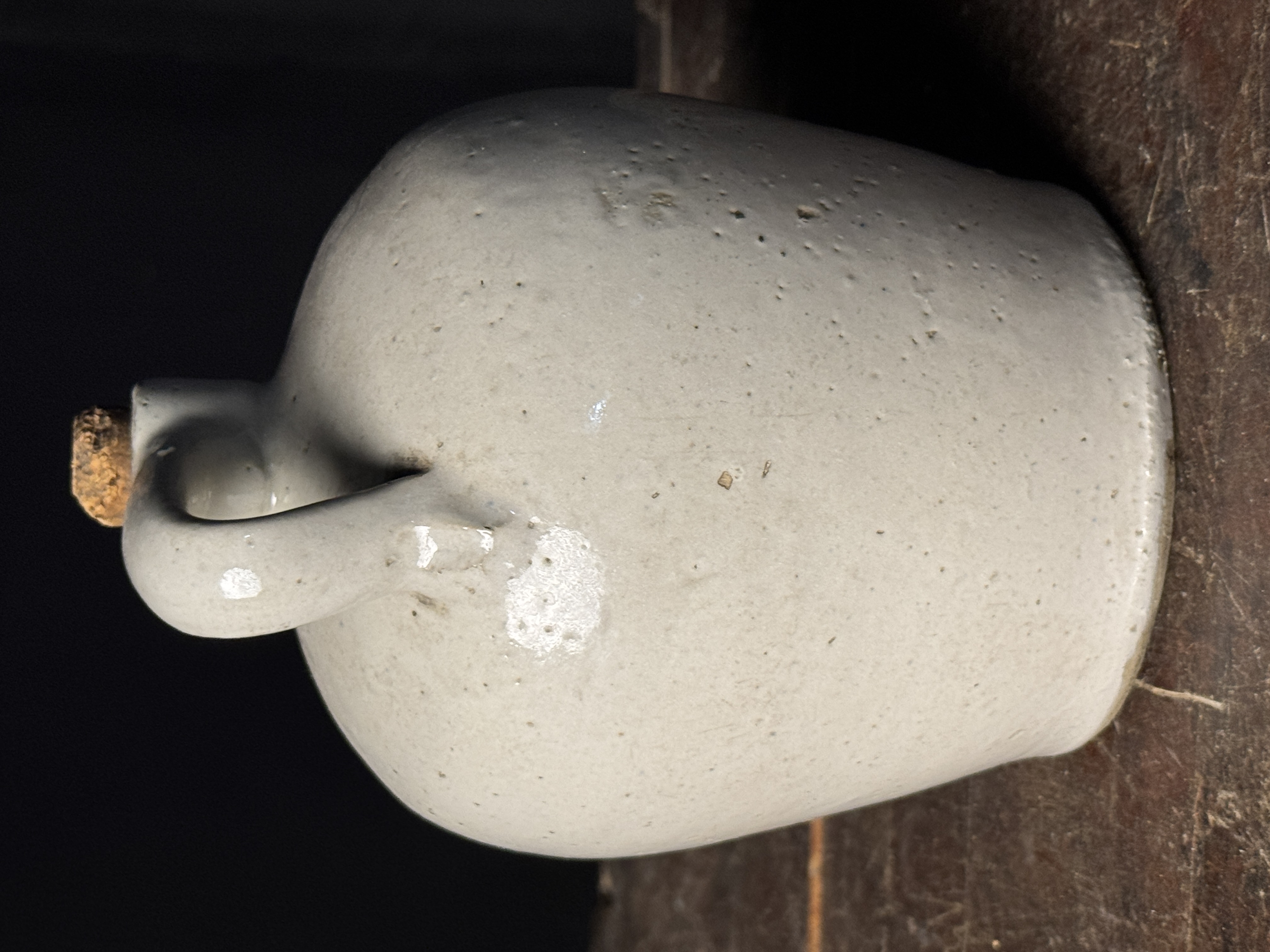 Miniature Stenciled Stoneware Jug, Hawthorn Pottery Company, Hawthorn, Pennsylvania