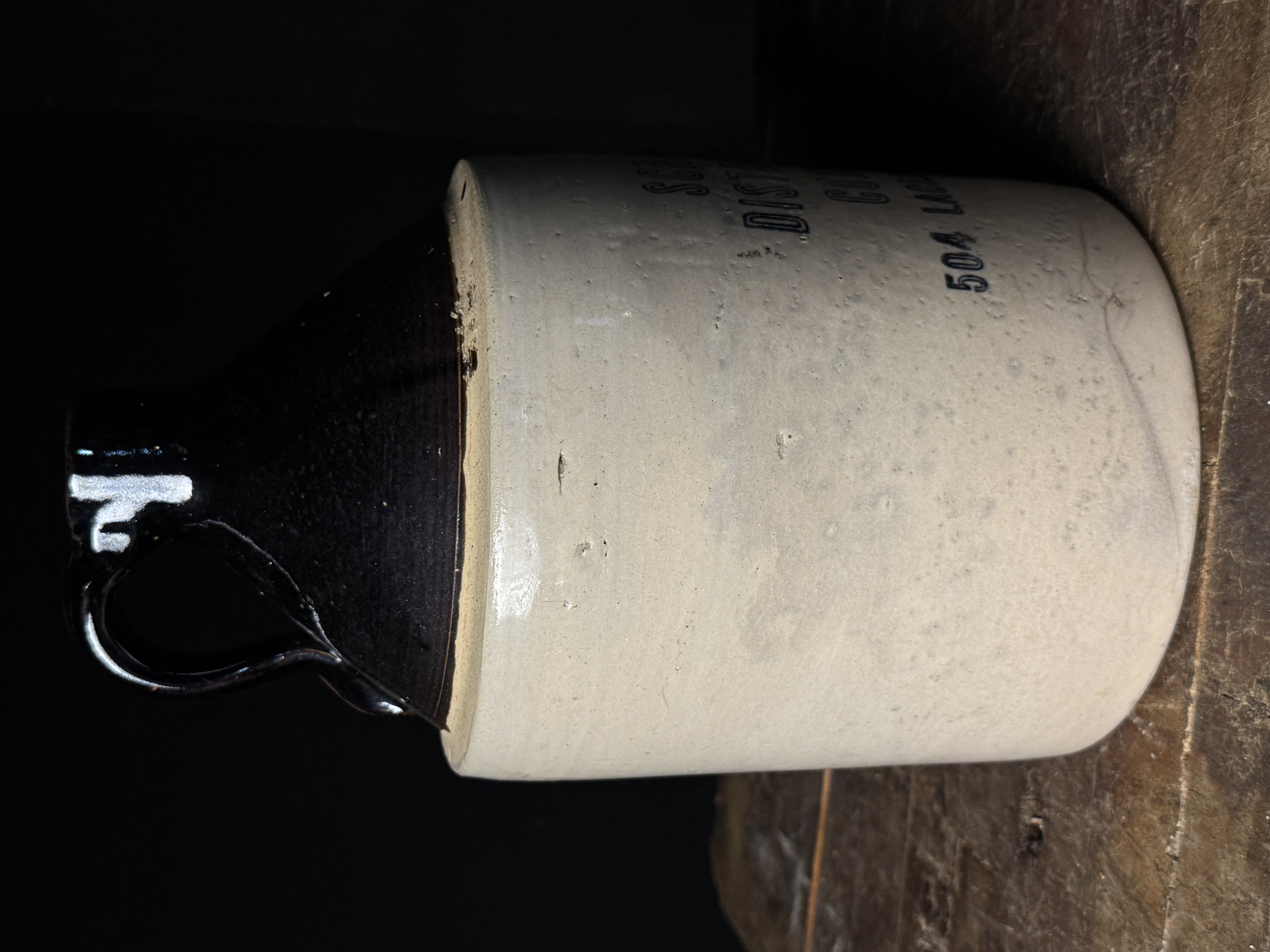 One-Gallon Scranton Distributing Company Two-Tone Stoneware Advertising Jug