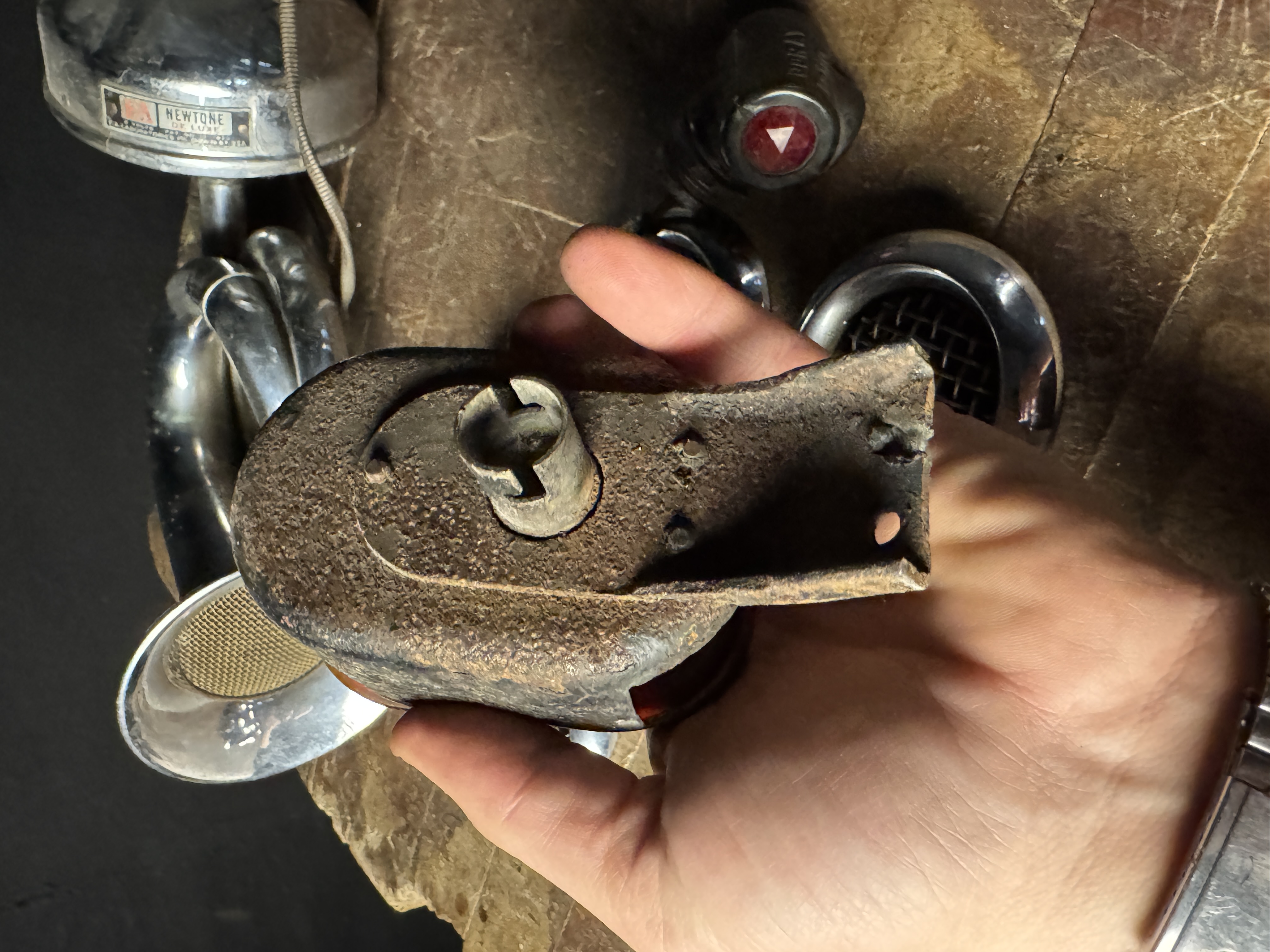 Collection of Vintage Automotive Accessories including E.A. Laboratories Horn Do-Ray Marker Light and AC Vents