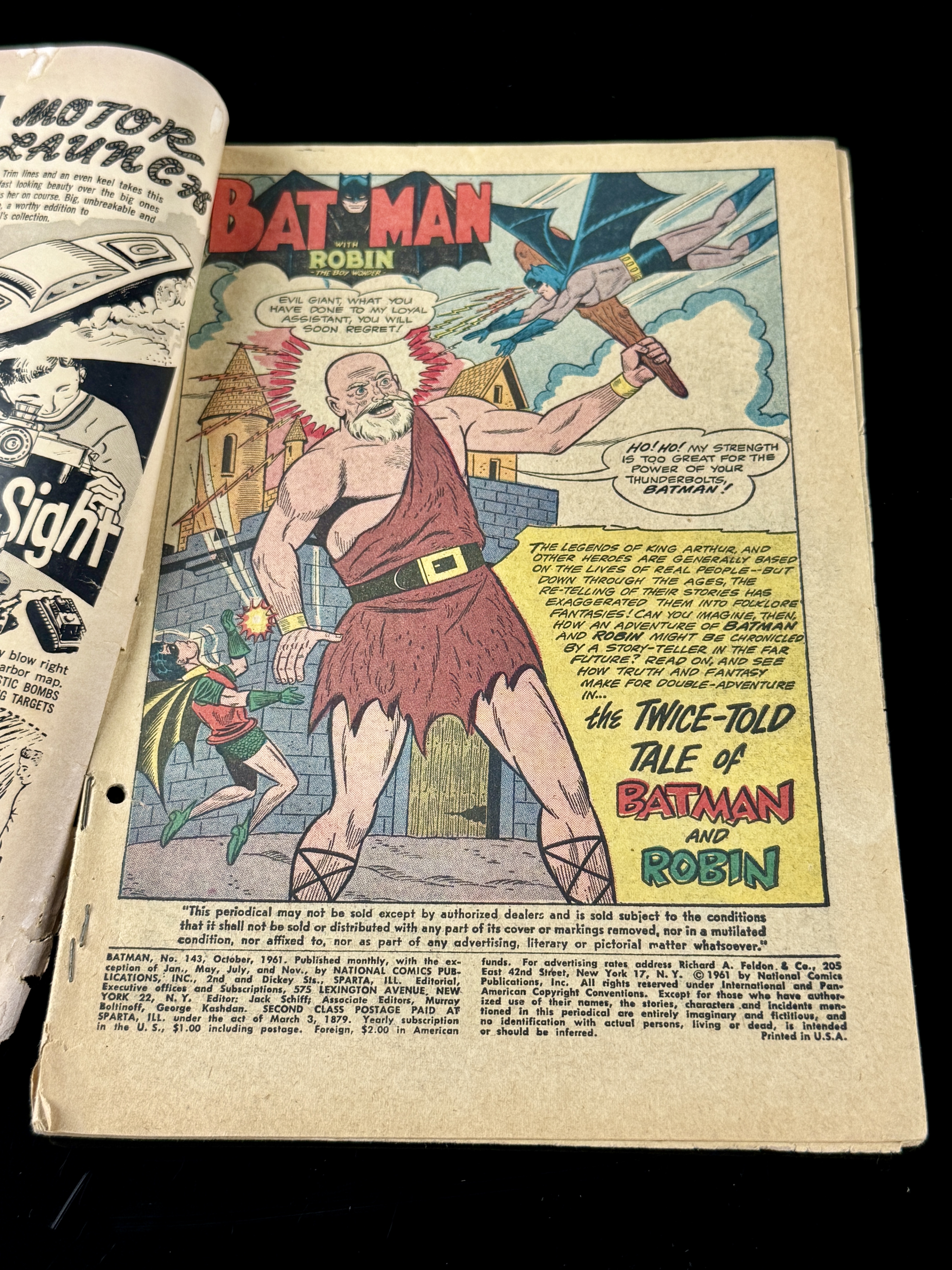 A Collection of Six Vintage Silver Age DC Comic Books, 1961