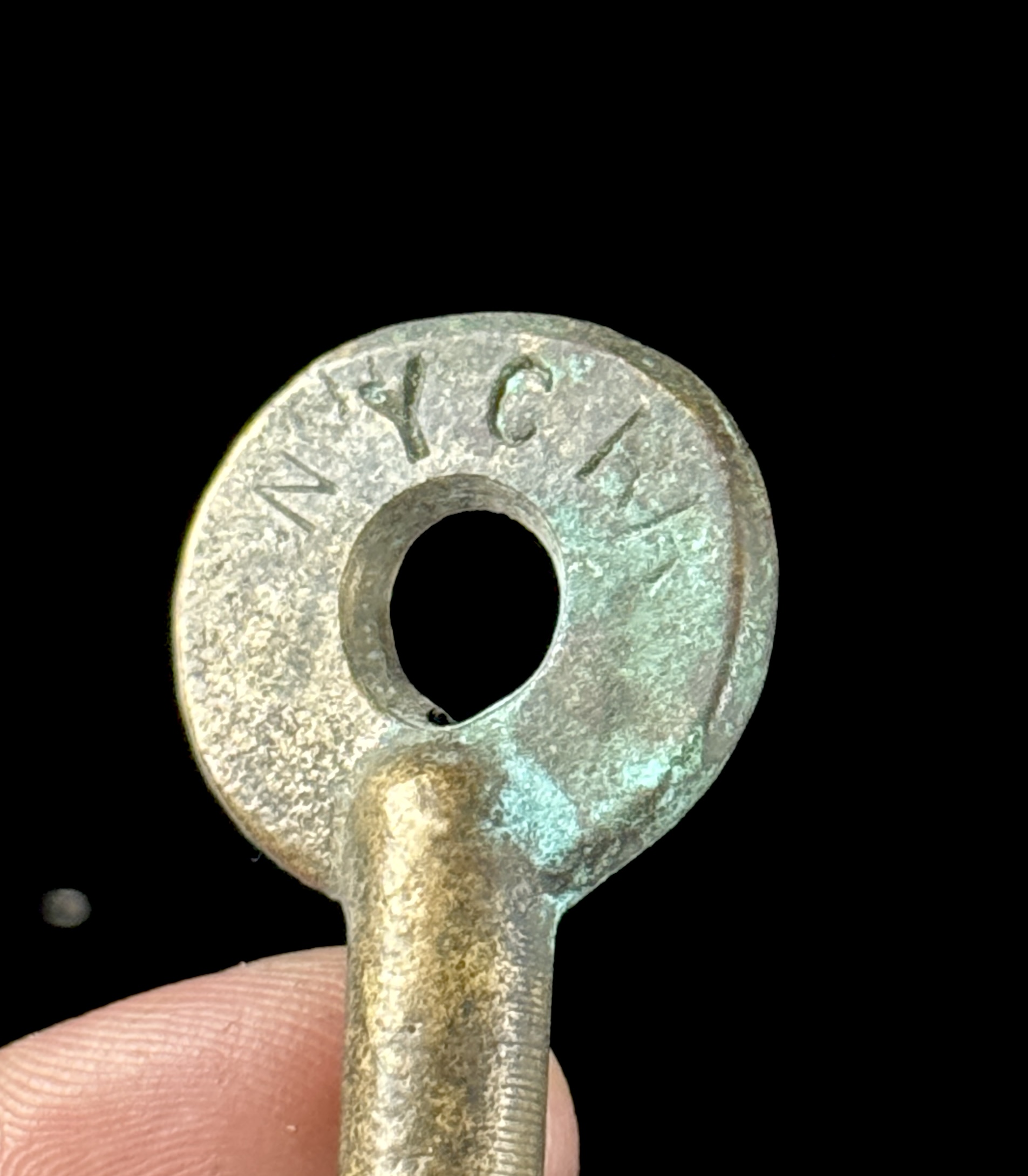 Two New York Central System NYCS Brass Railroad Switch Keys by Adlake