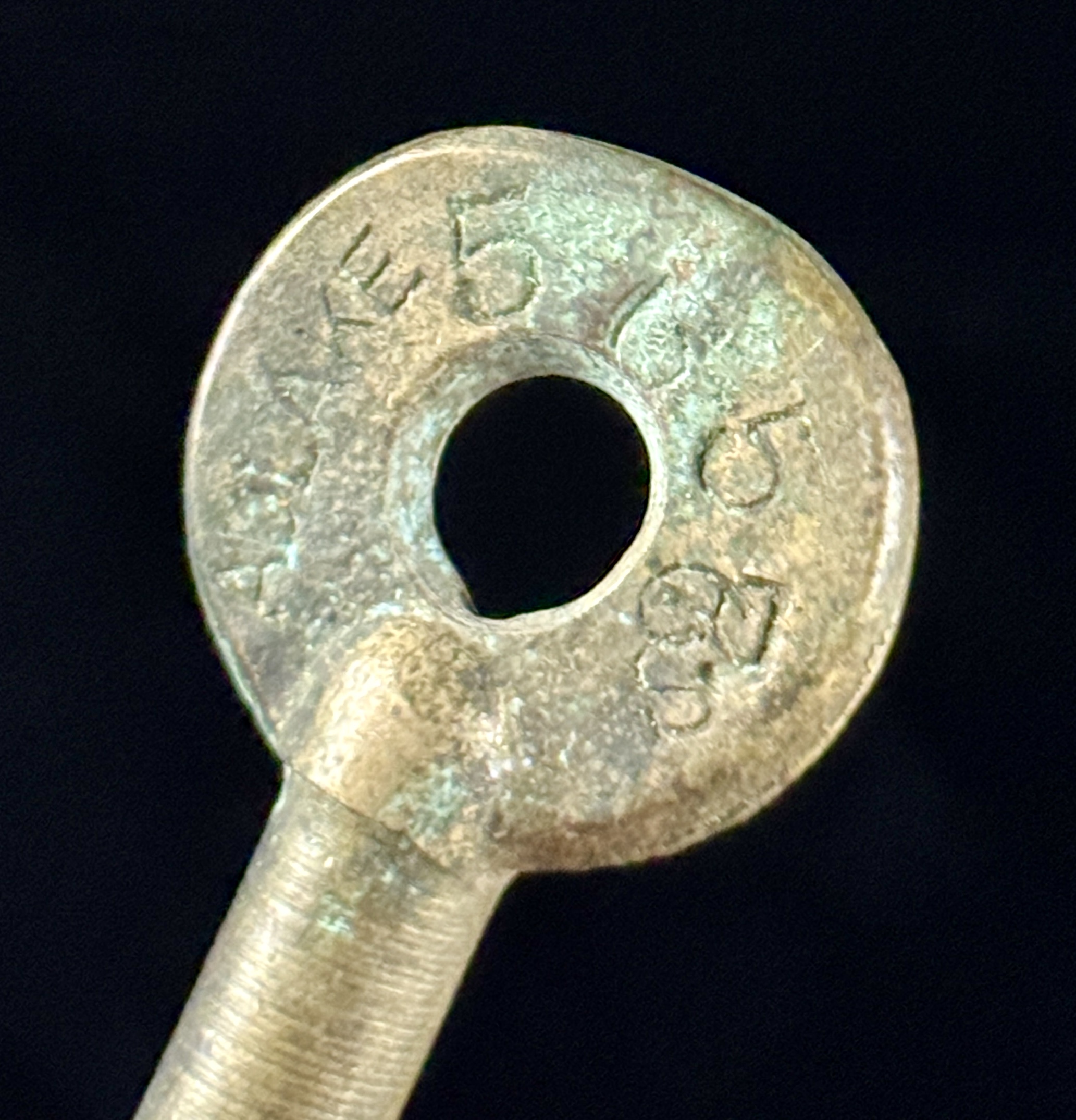 Two New York Central System NYCS Brass Railroad Switch Keys by Adlake