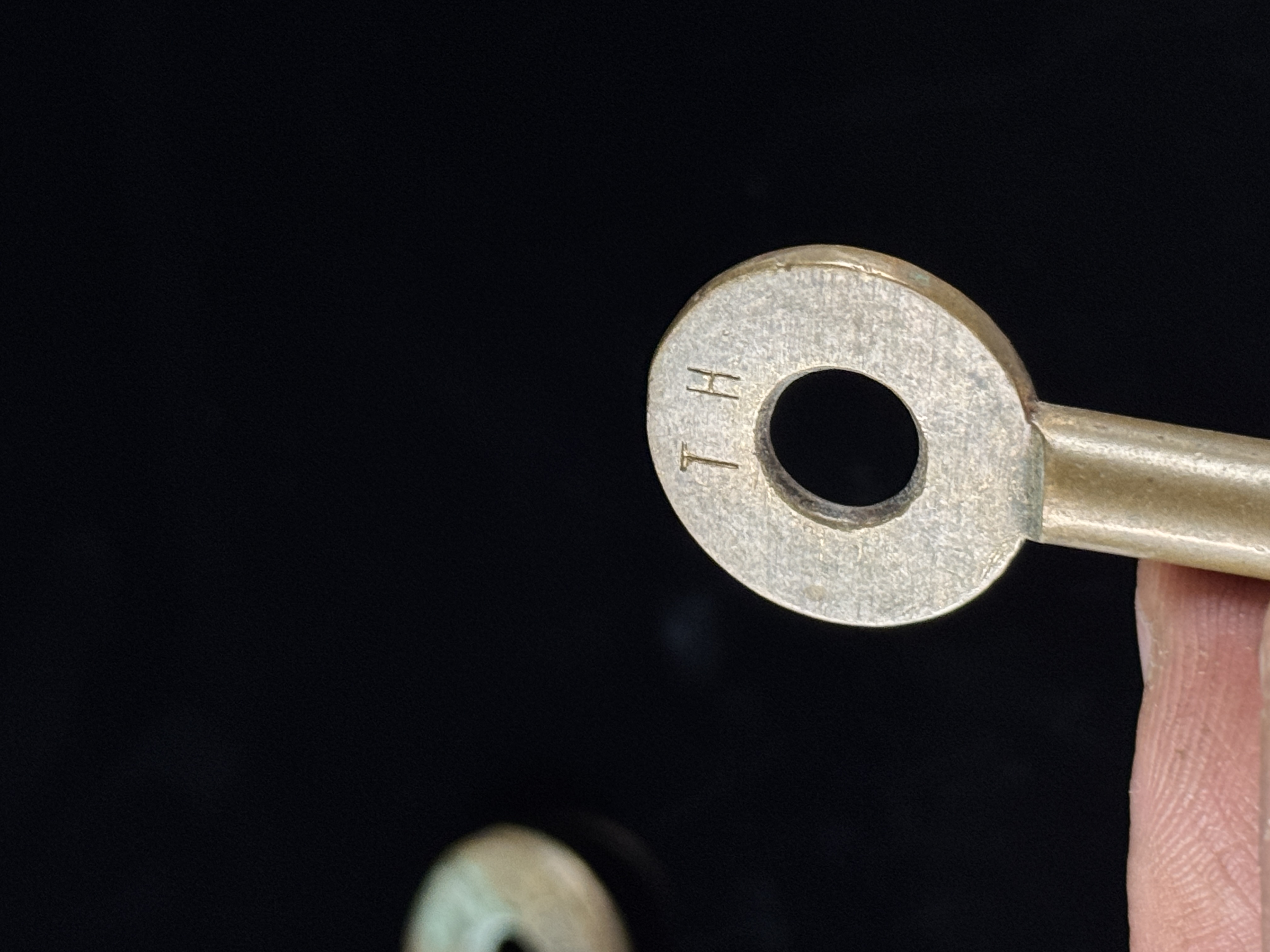 Two New York Central System NYCS Brass Railroad Switch Keys by Adlake