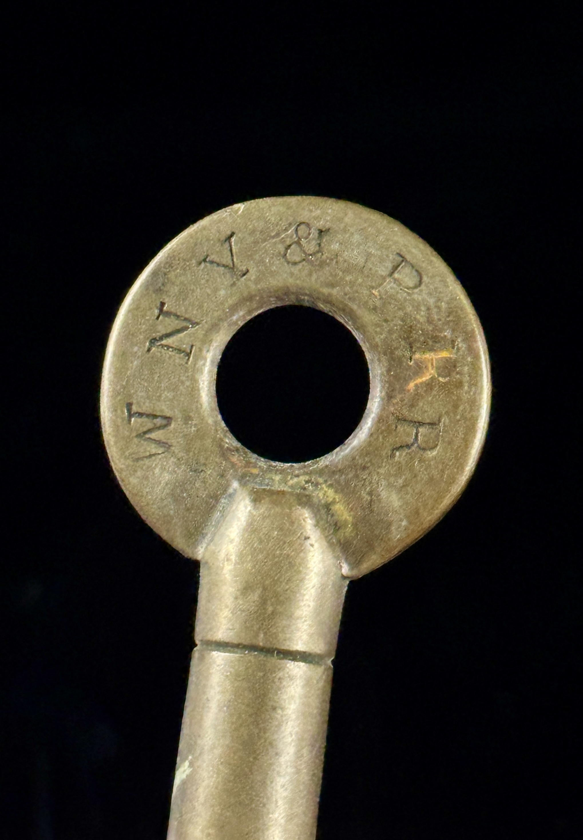 Western New York and Pennsylvania Railroad Cast Brass Switch Key by Wilson Bohannan
