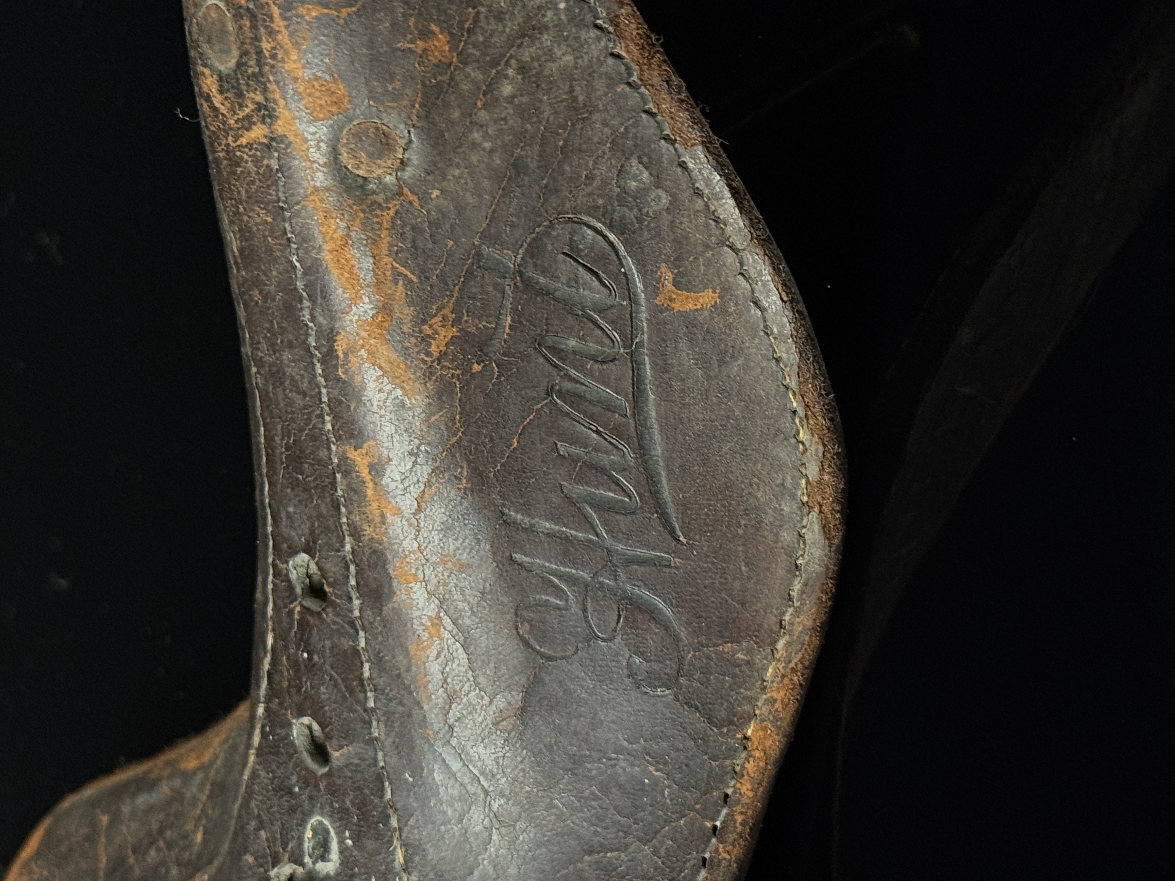 Antique Hunt Leather Bicycle Saddle