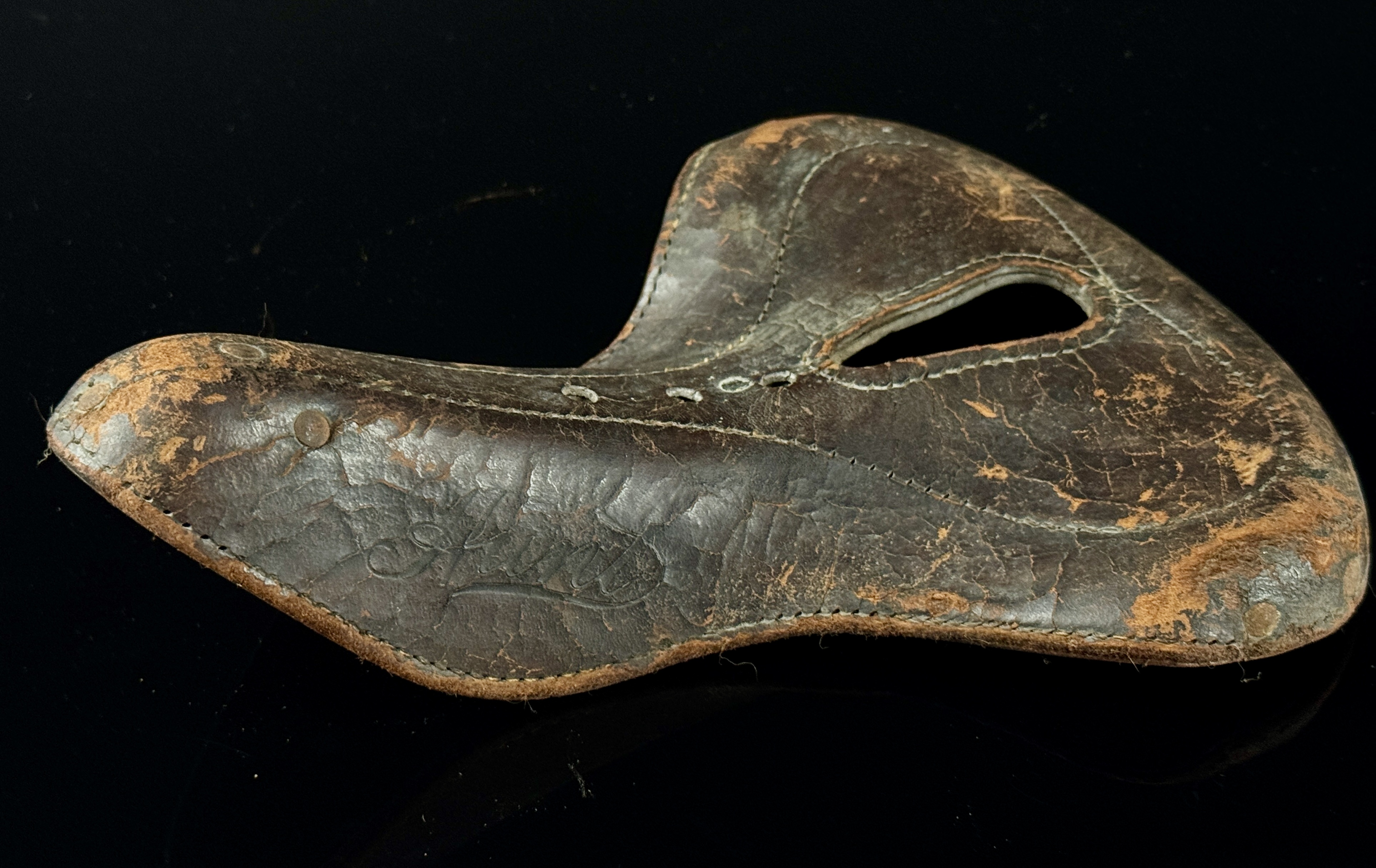 Antique Hunt Leather Bicycle Saddle