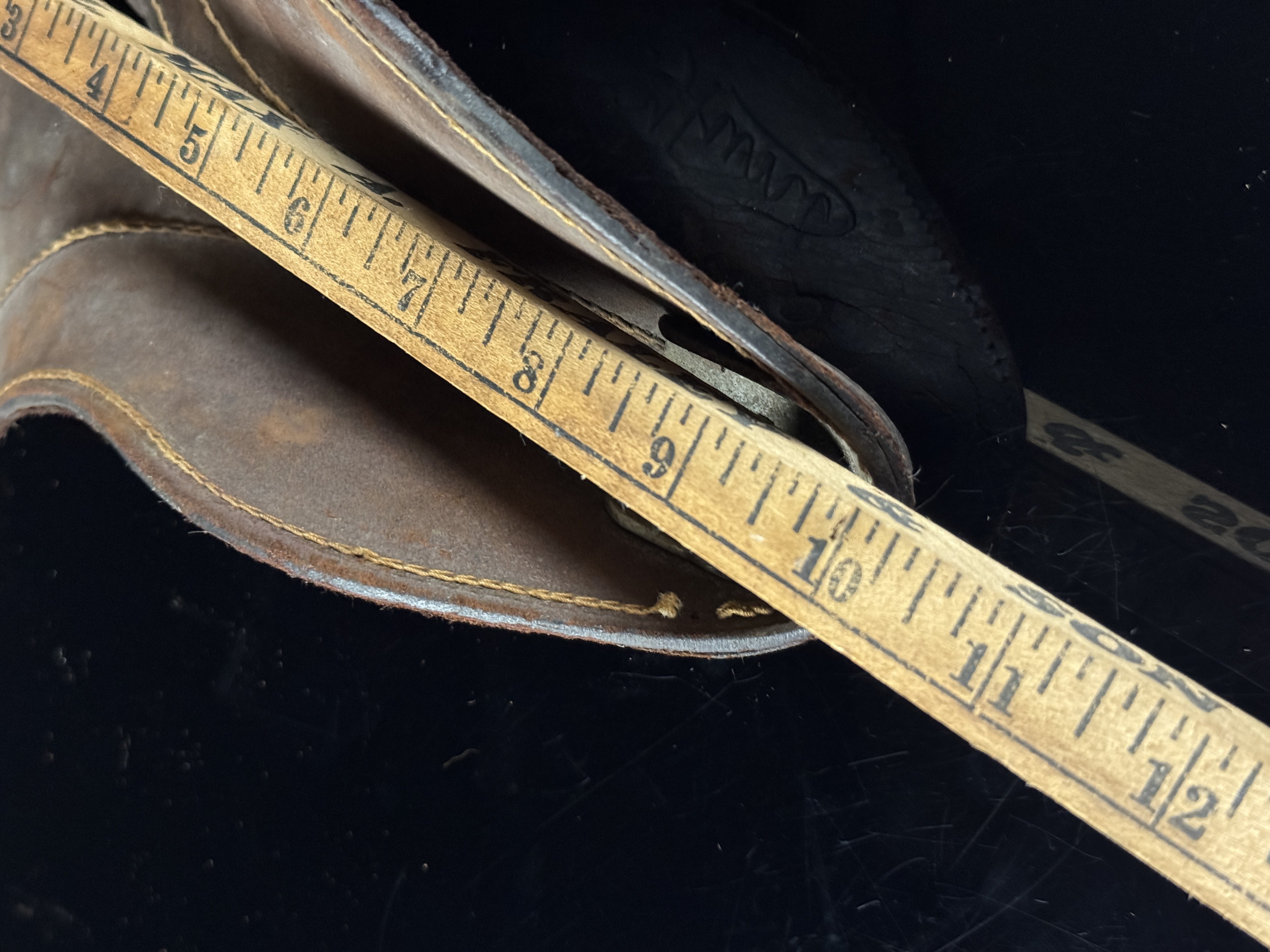 Antique Hunt Leather Bicycle Saddle