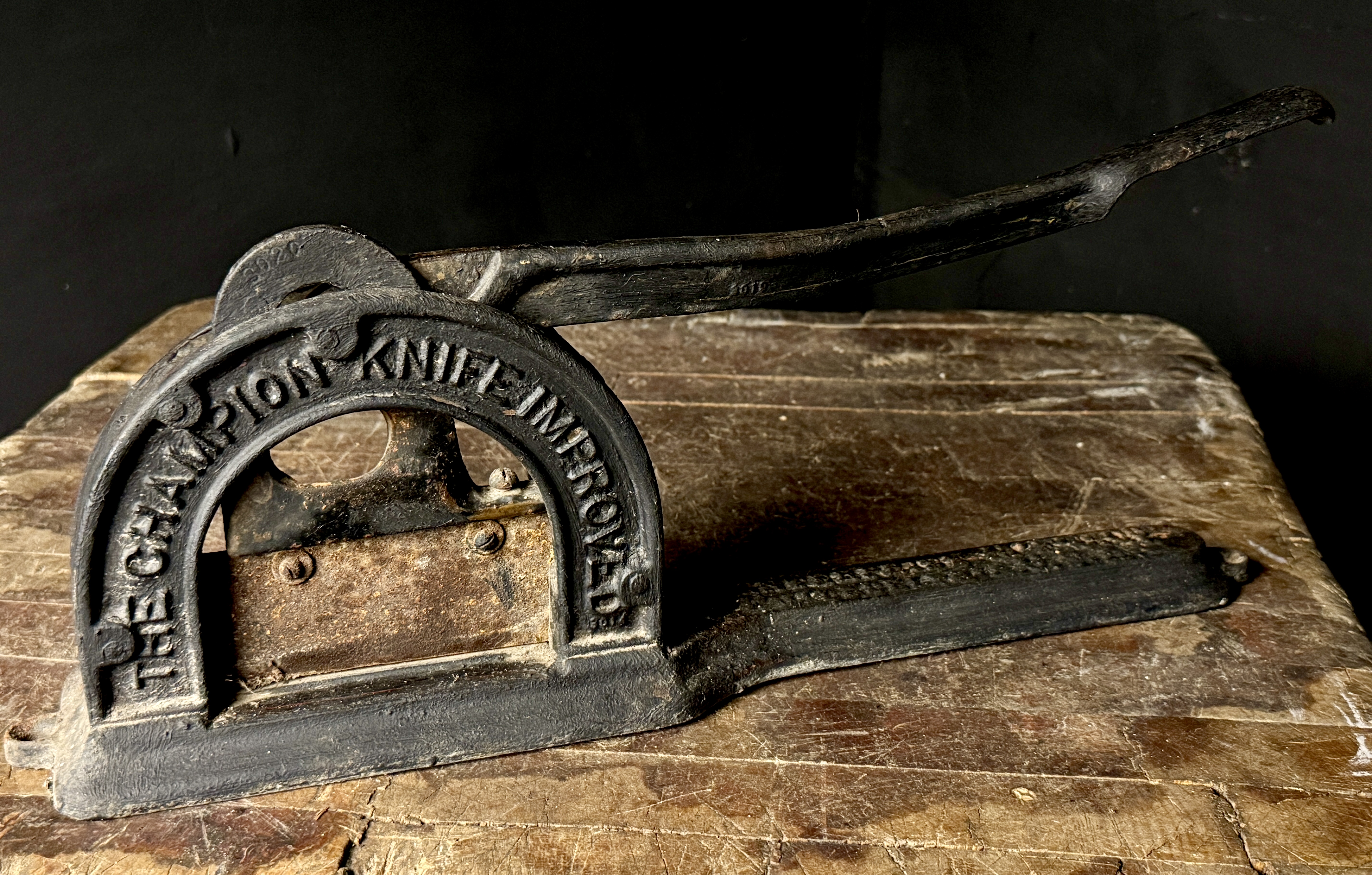 Antique Enterprise Manufacturing Co. The Champion Knife Improved Cast Iron Tobacco Cutter