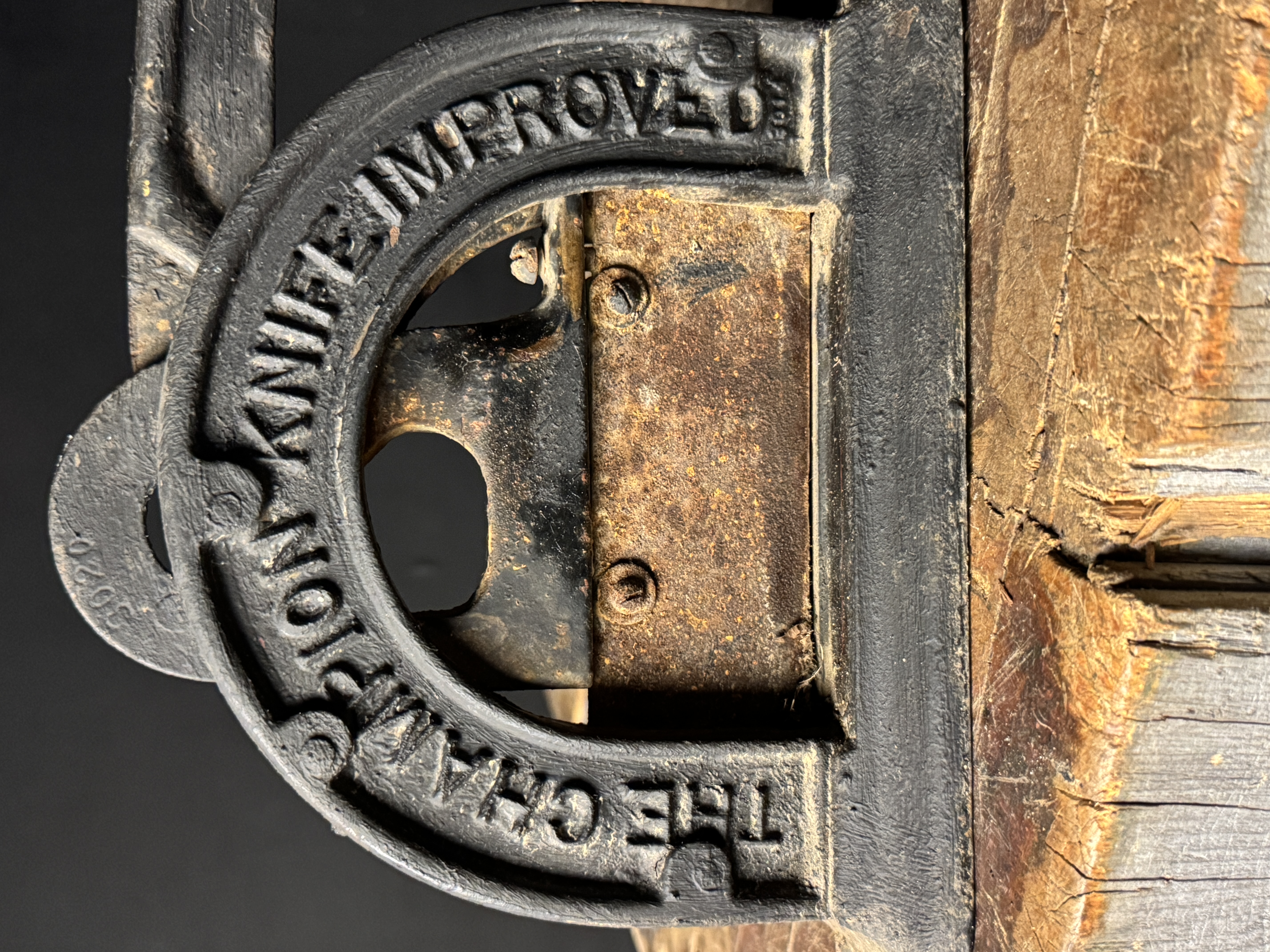 Antique Enterprise Manufacturing Co. The Champion Knife Improved Cast Iron Tobacco Cutter