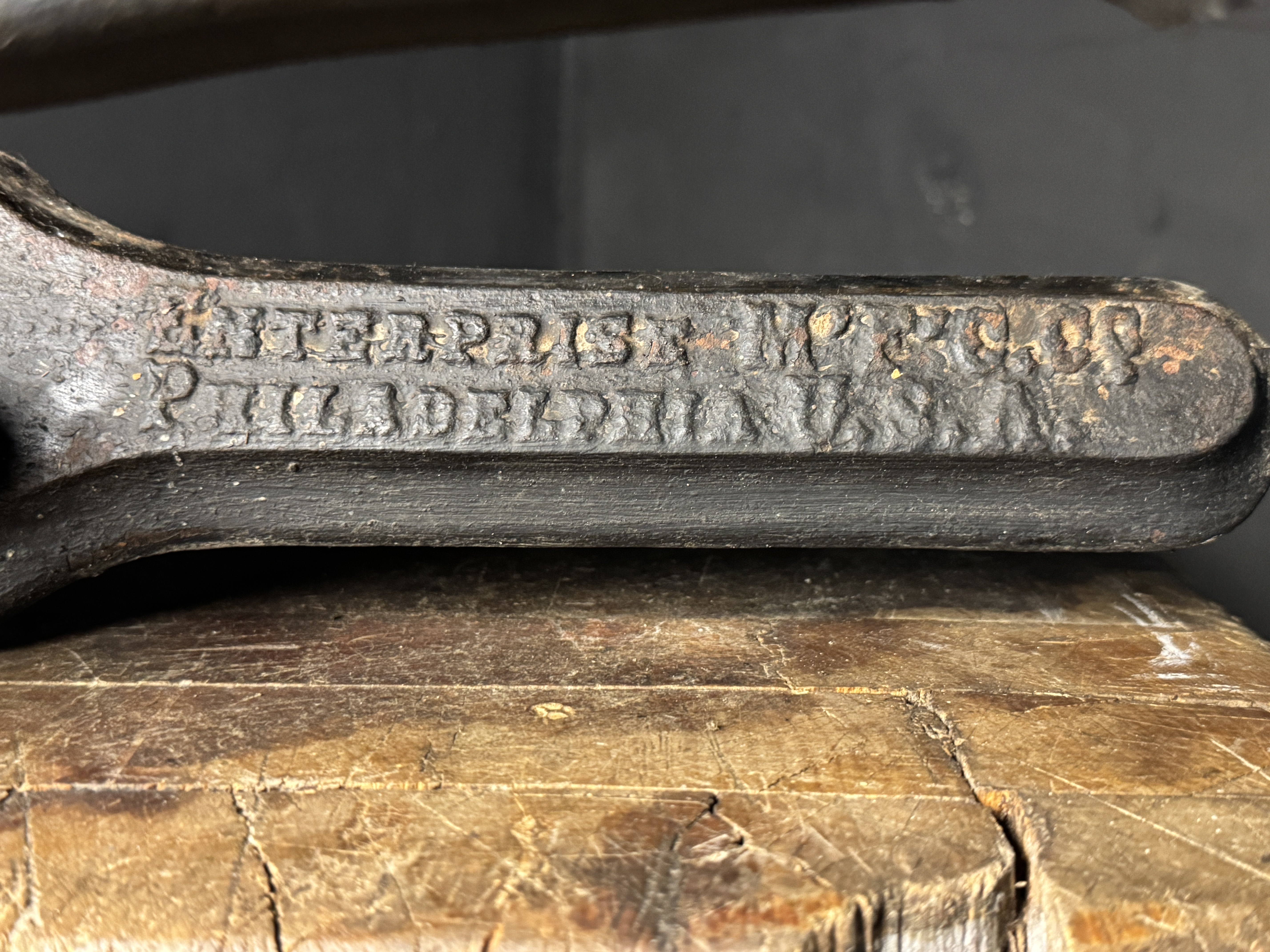 Antique Enterprise Manufacturing Co. The Champion Knife Improved Cast Iron Tobacco Cutter