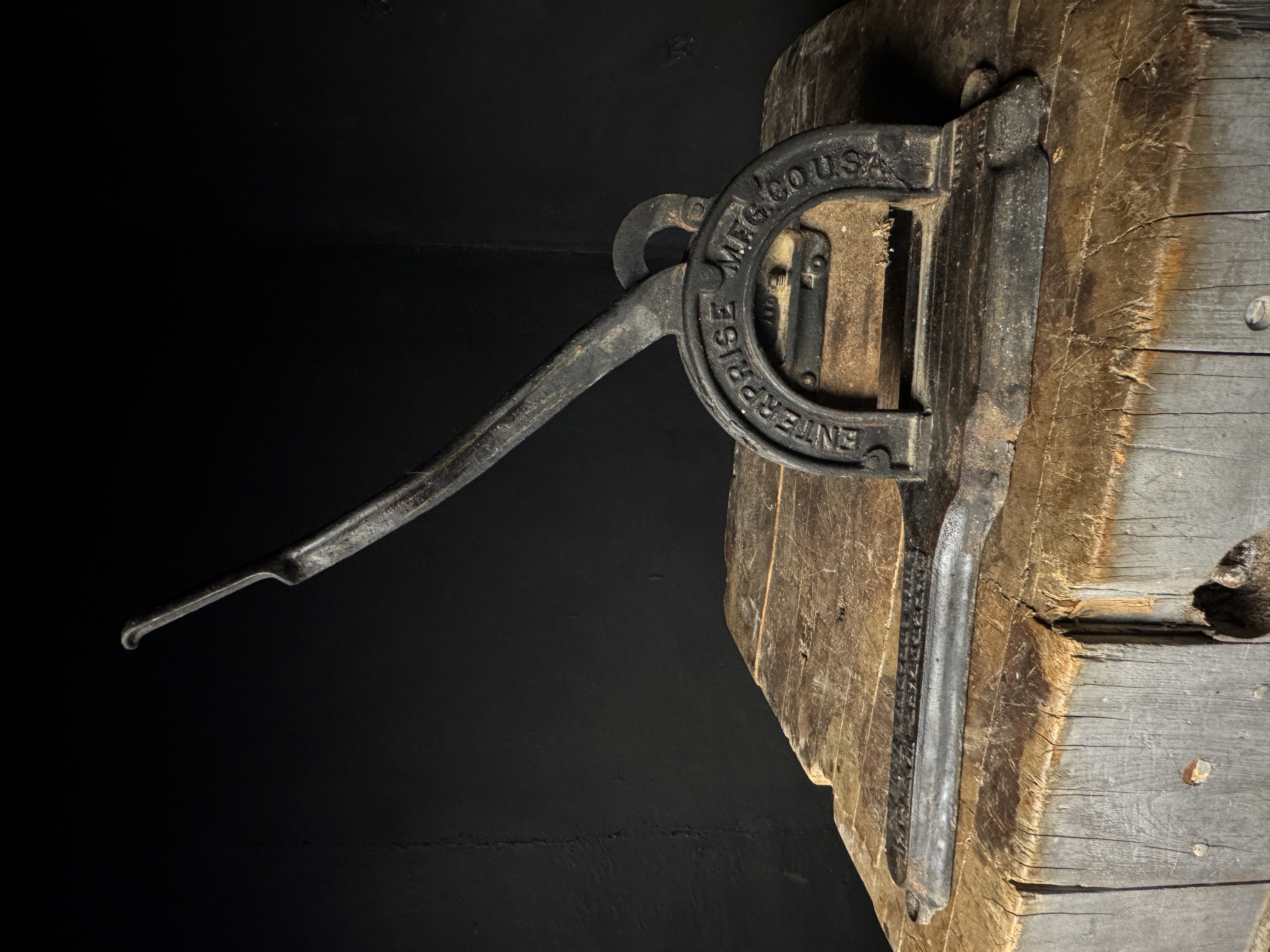 Antique Enterprise Manufacturing Co. The Champion Knife Improved Cast Iron Tobacco Cutter