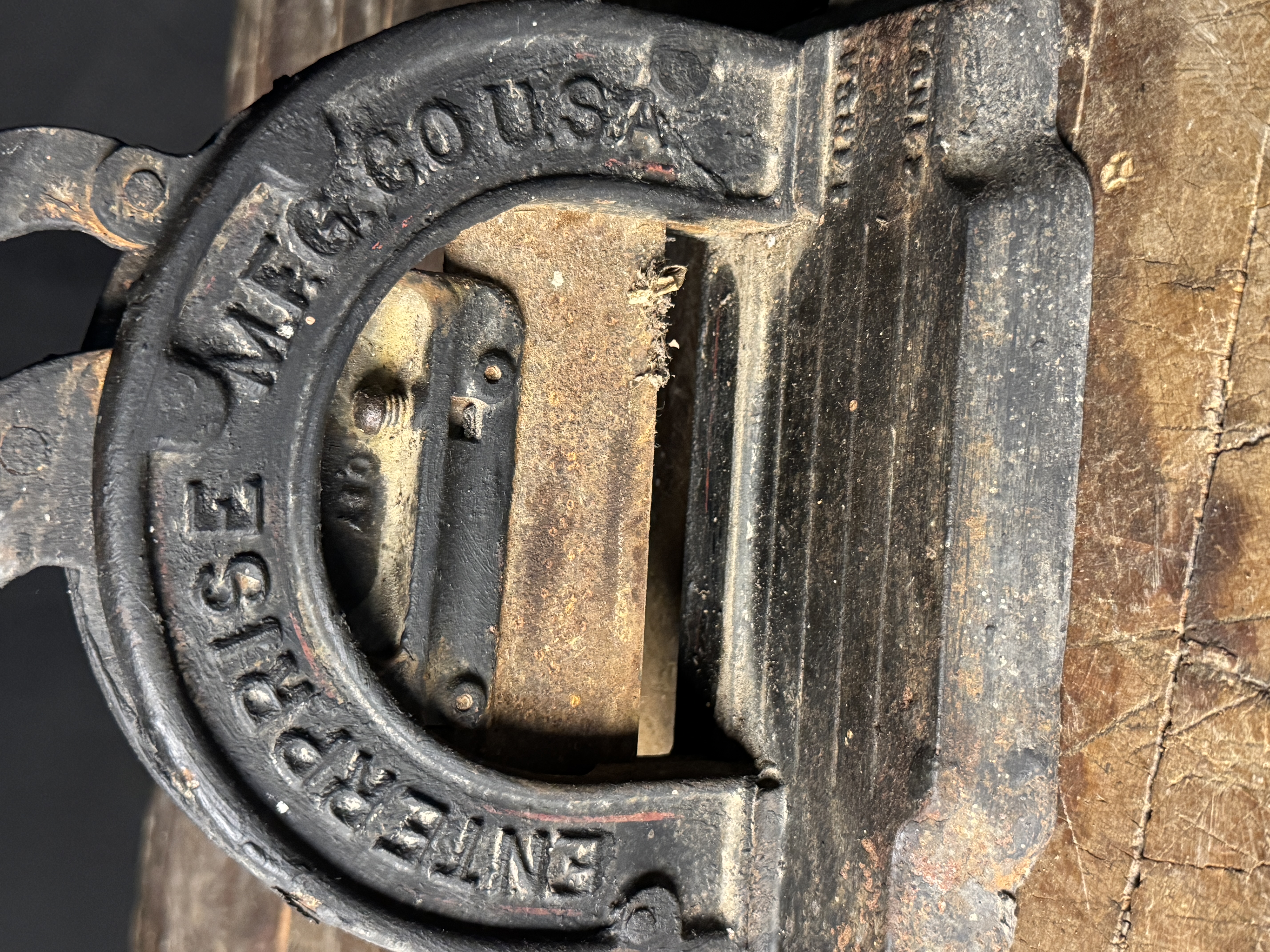 Antique Enterprise Manufacturing Co. The Champion Knife Improved Cast Iron Tobacco Cutter