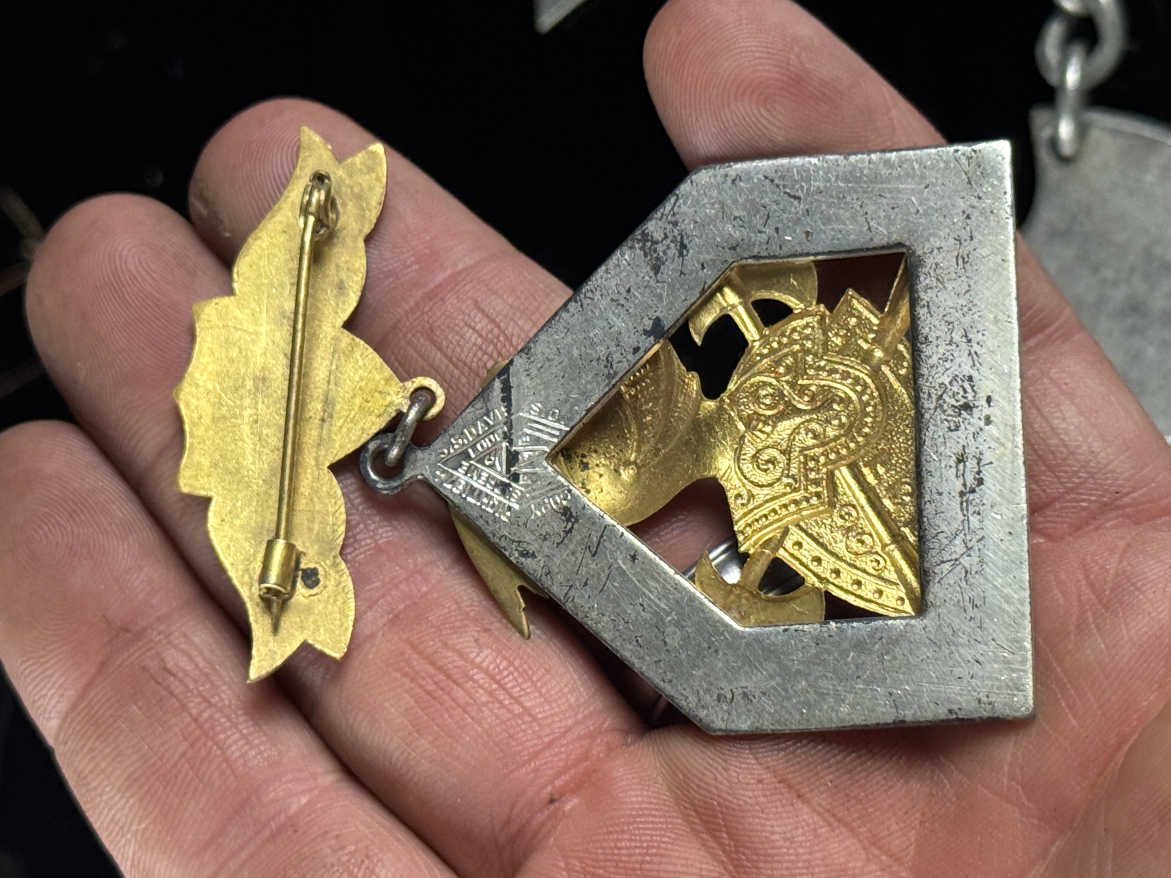 A Collection of Antique Knights of Pythias Fraternal Medals and Brotherhood of Railroad Trainmen Insignia