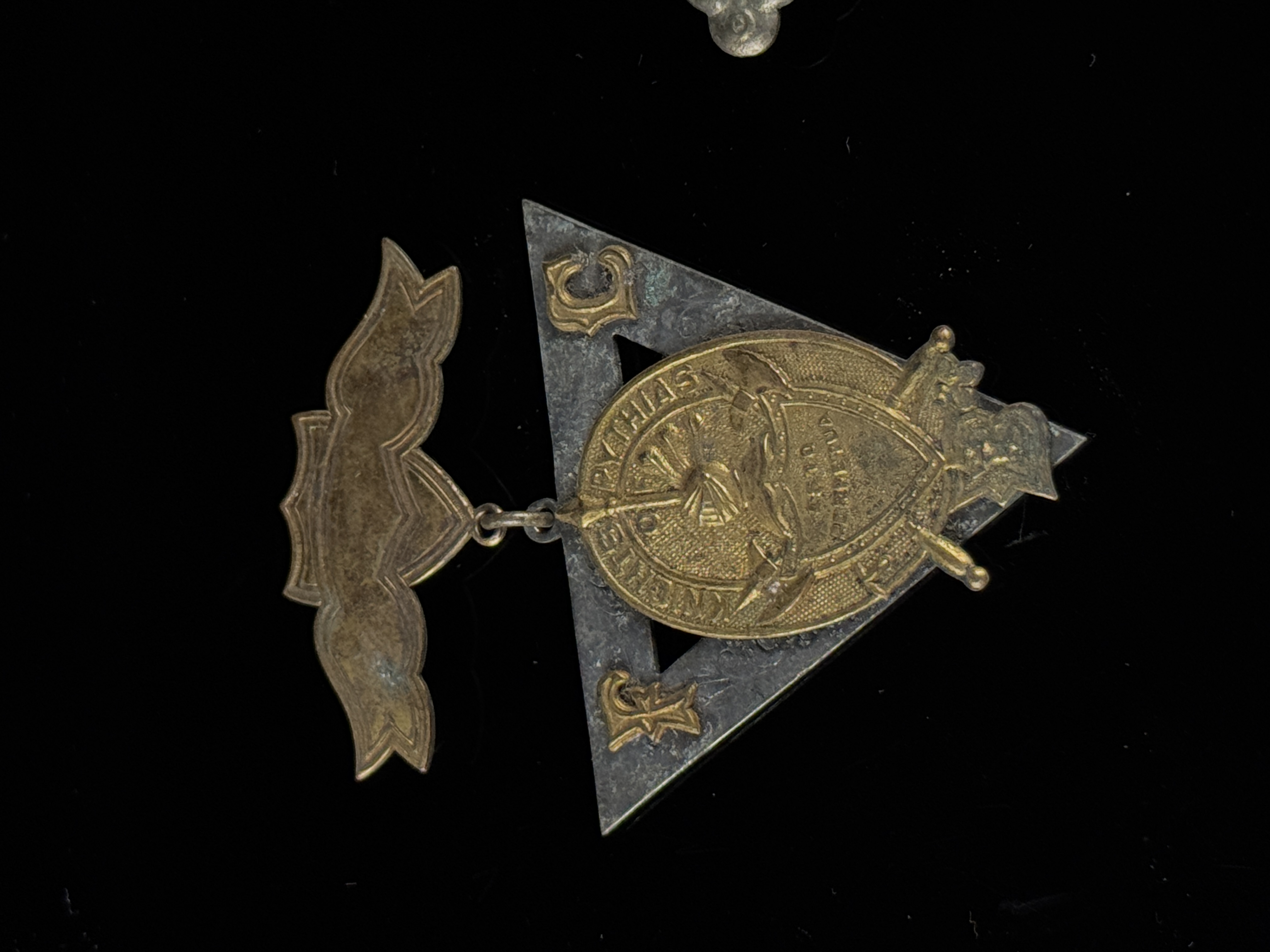 A Collection of Antique Knights of Pythias Fraternal Medals and Brotherhood of Railroad Trainmen Insignia
