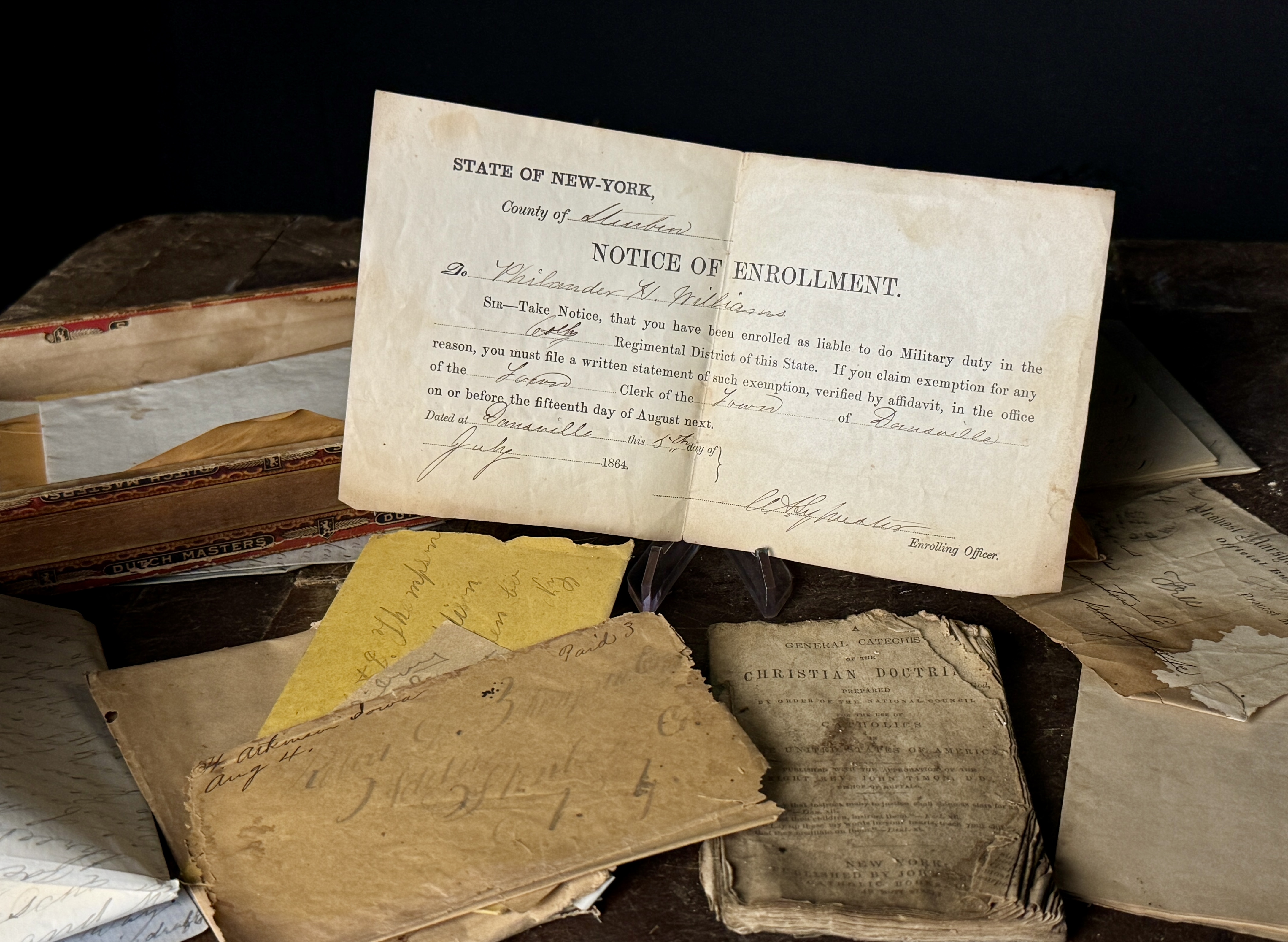 An Archive of Civil War Military Draft Documents and Pioneer-Era Correspondence for the Williams and Thompson Families