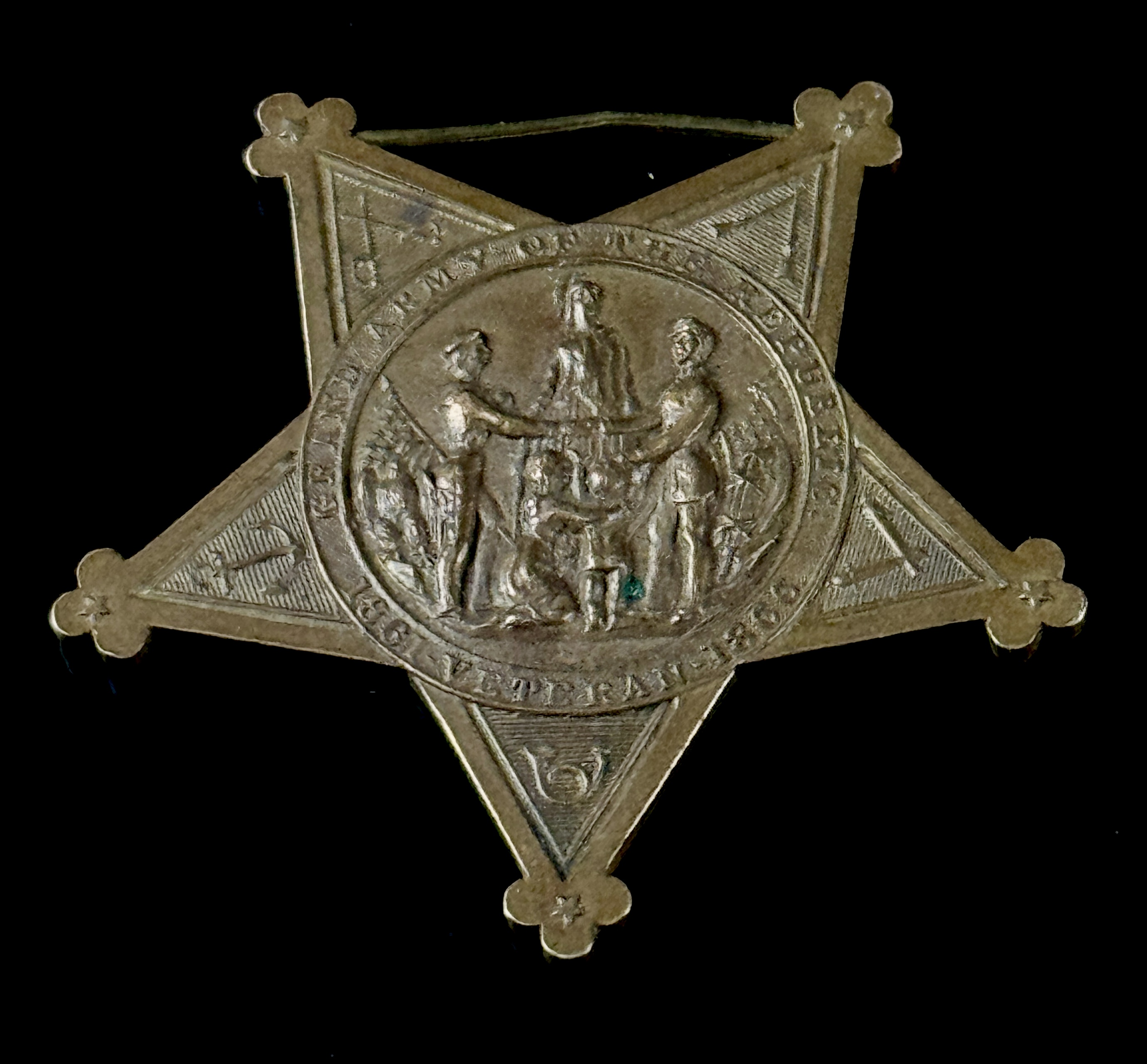 Grand Army of the Republic Numbered Membership Medal Pendant Serial M25897