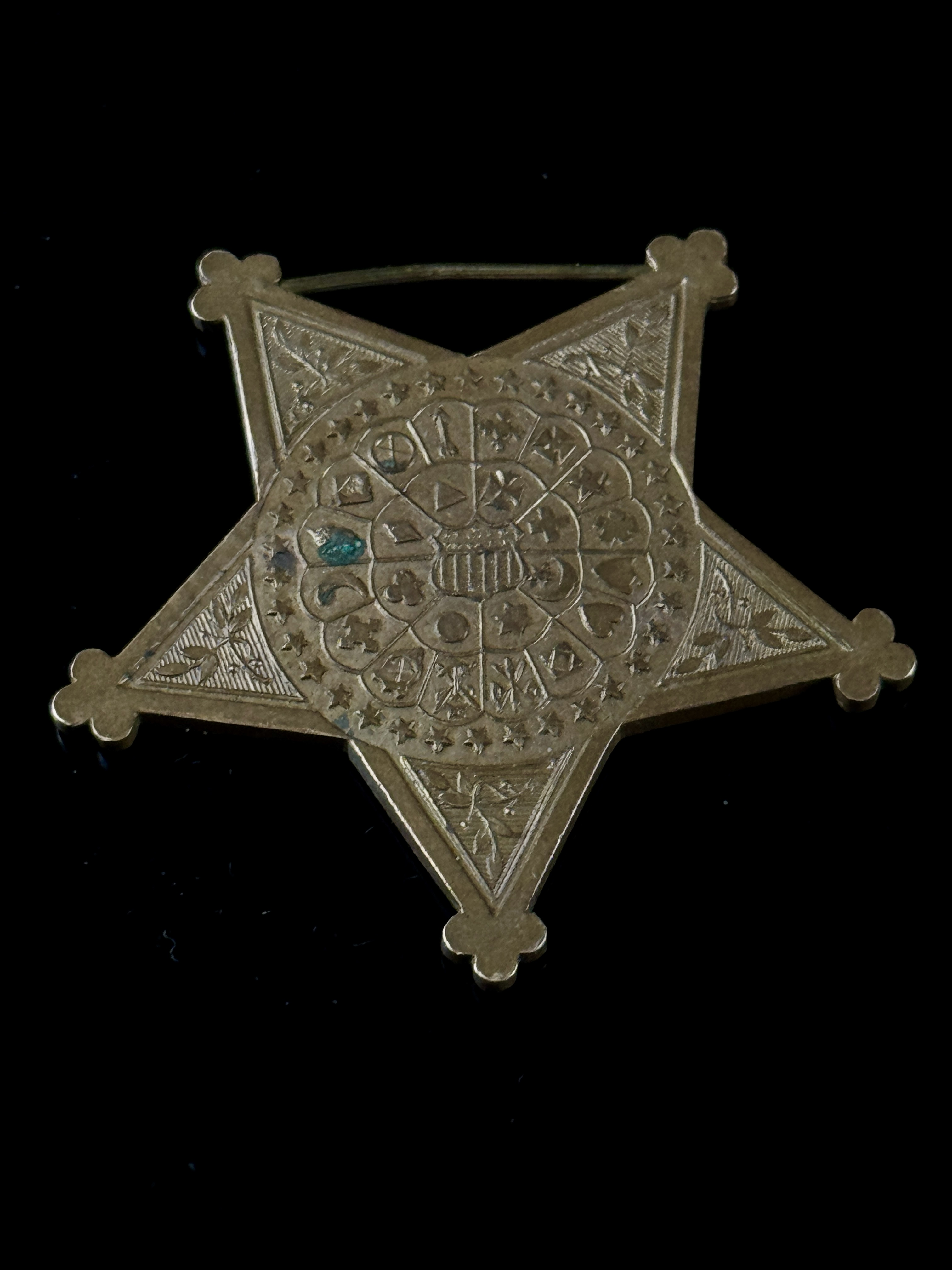 Grand Army of the Republic Numbered Membership Medal Pendant Serial M25897