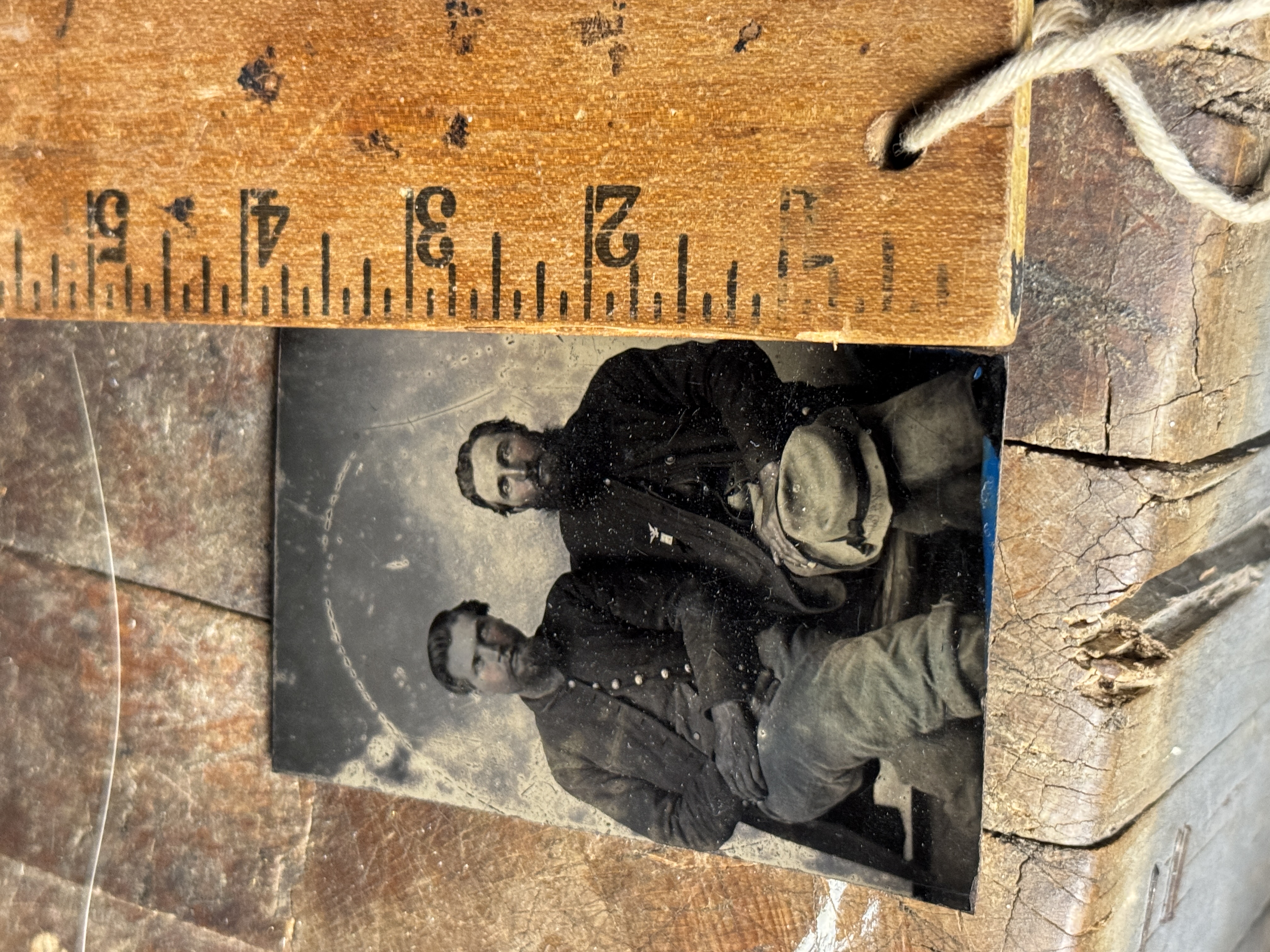 Civil War Era Sixth-Plate Tintype Portrait of Two Union Soldiers