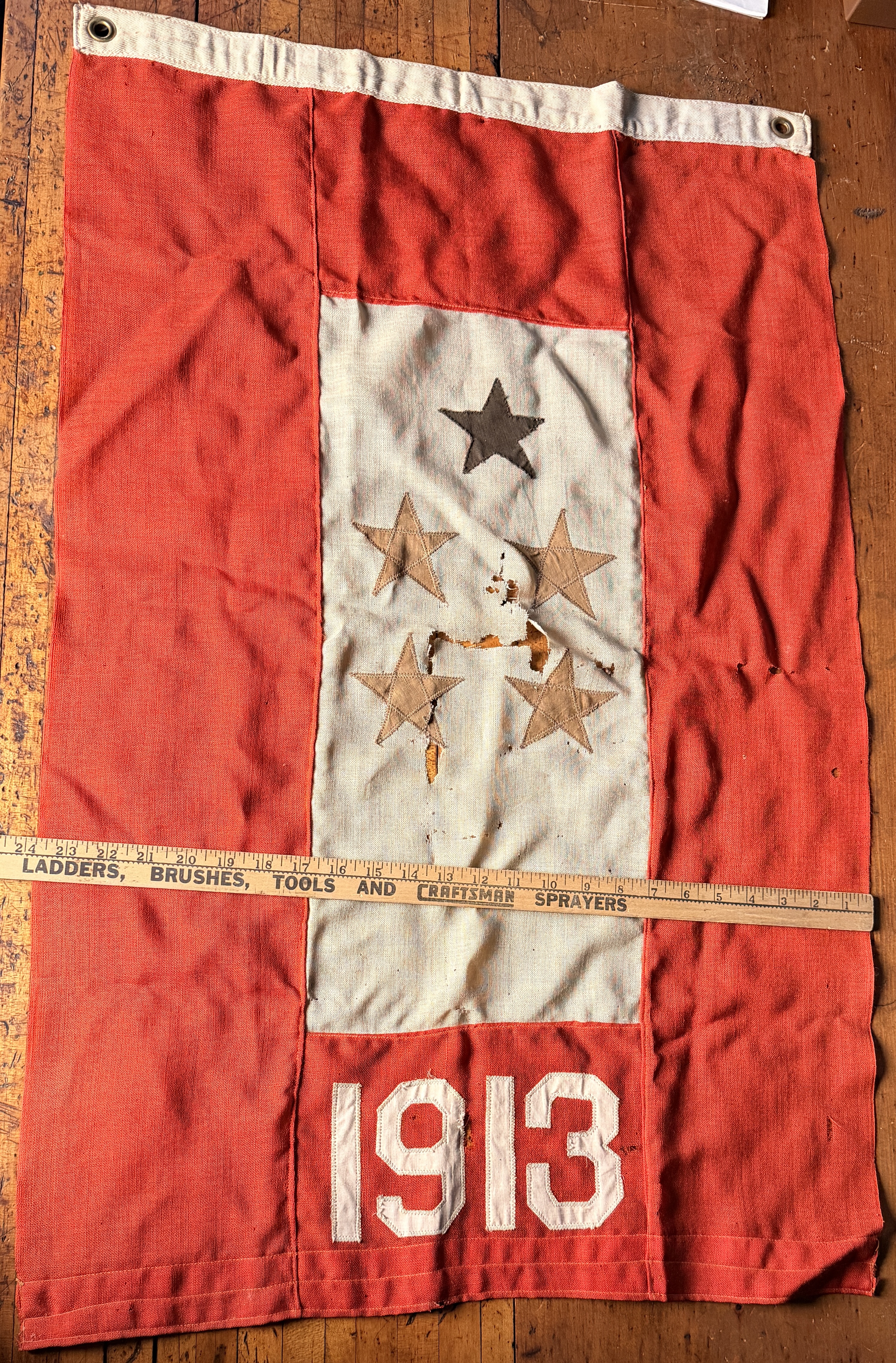 American Commemorative Class or Fraternal Service Banner Dated 1913