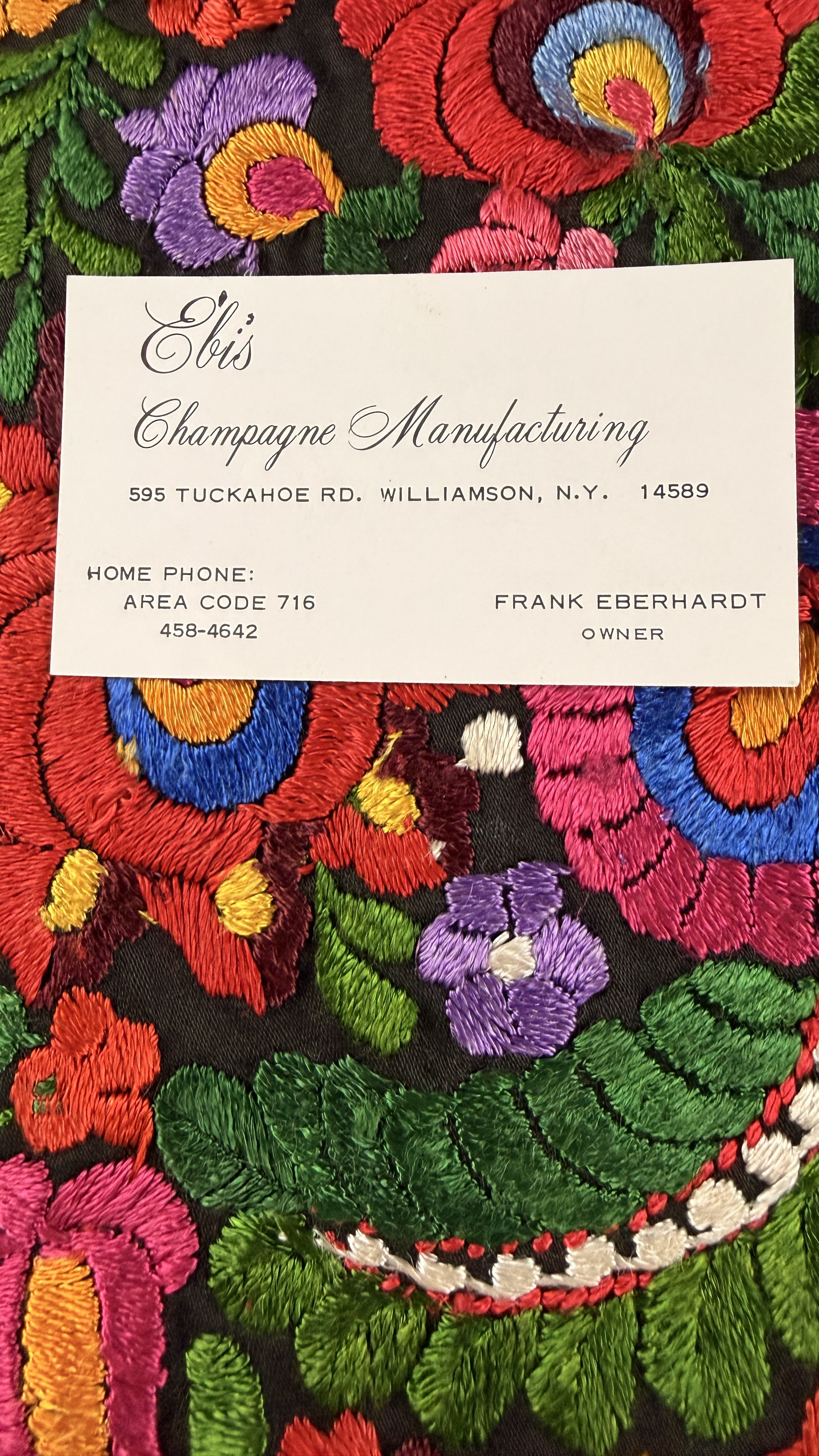 Hungarian Matyó Embroidered Circular Table Topper with Macramé Fringe