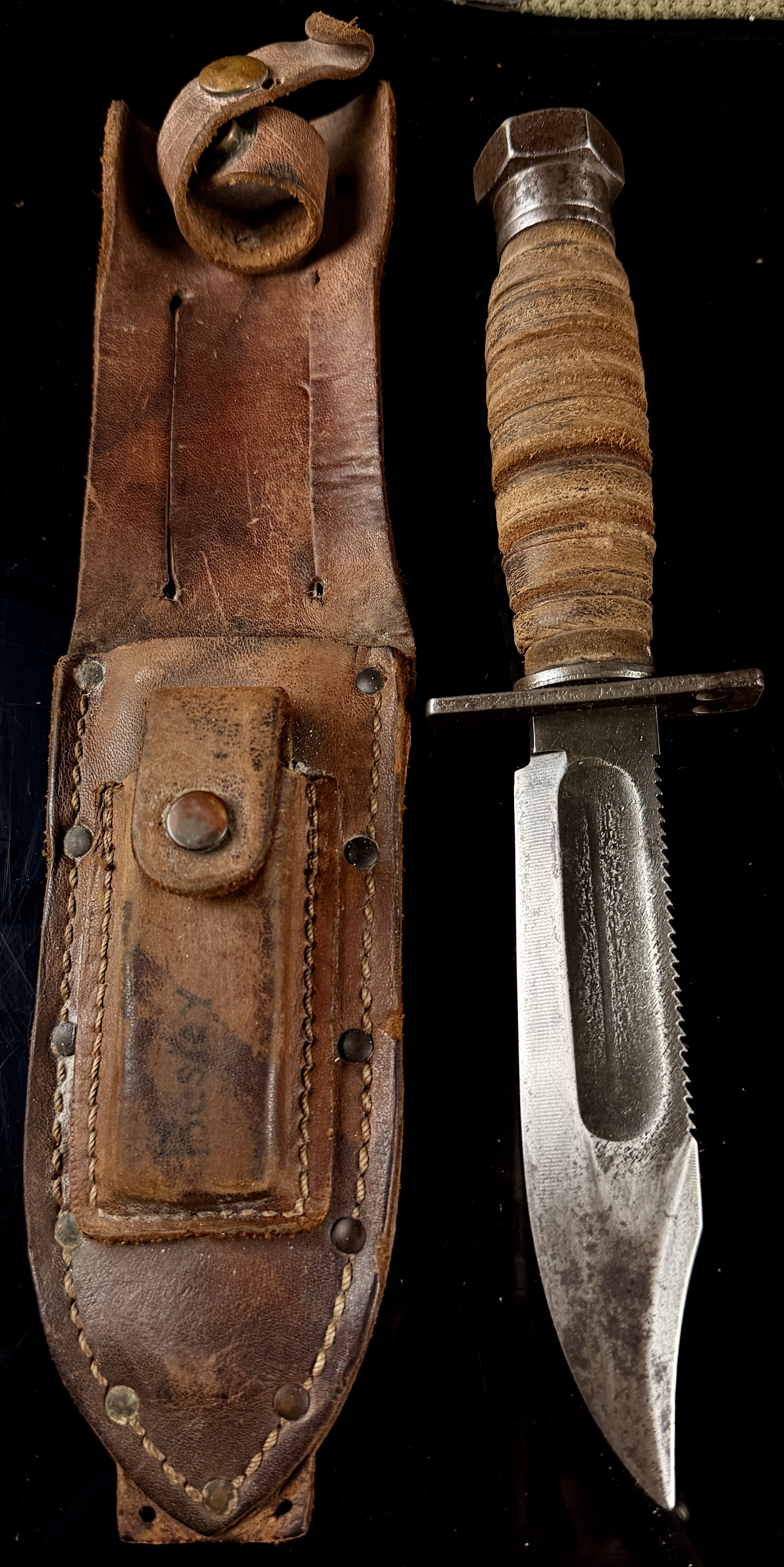 A Collection of US Military and Commercial Edged Weapons with Web Belt