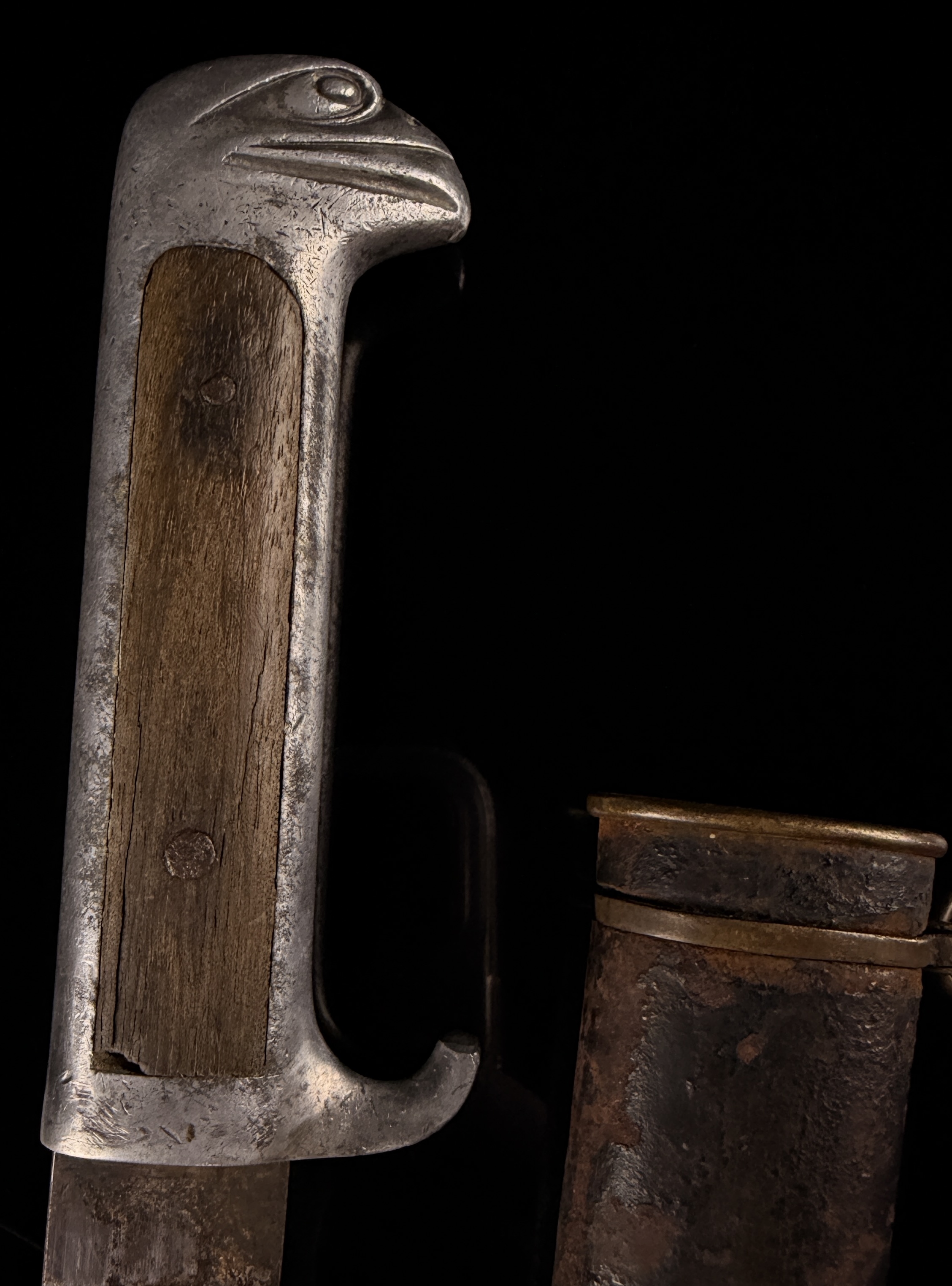 WWII Original Milizia Volontaria per la Sicurezza Nazionale MVSN Blackshirts Eagle Head Dagger