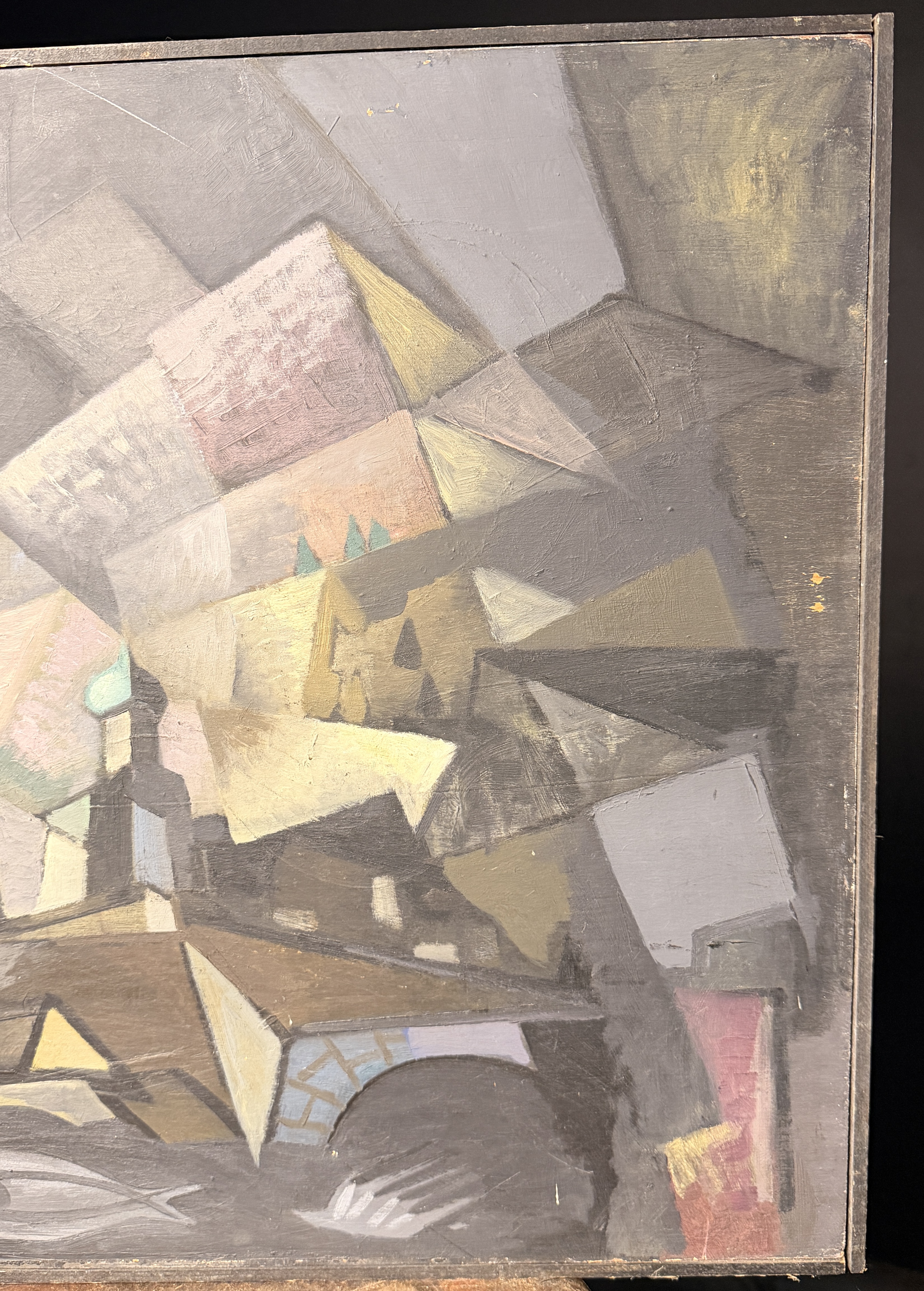 Horst Robert Bonsack Cubist Abstract Landscape Painting
