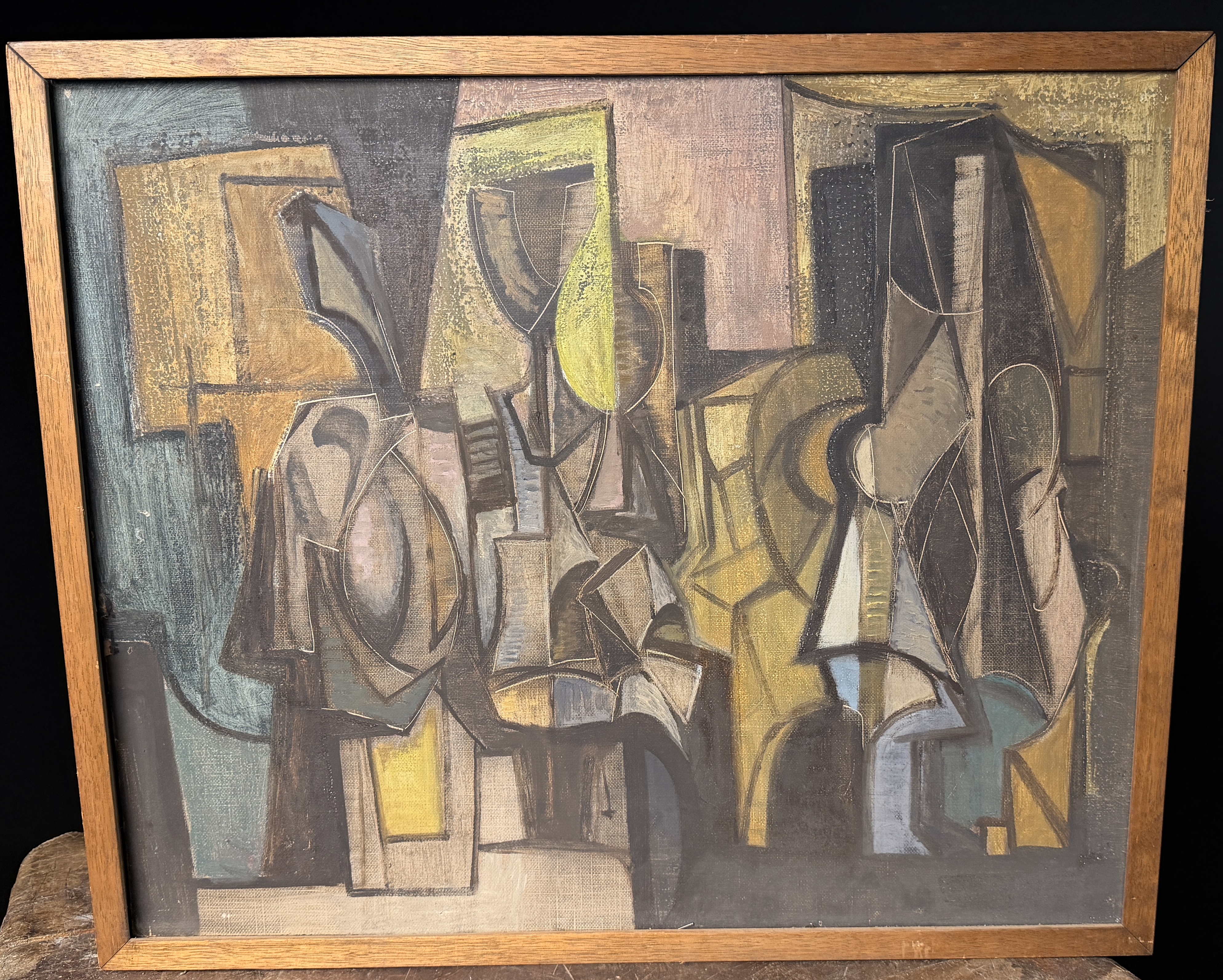 Mid-Century Abstract Painting Attributed to Horst Robert Bonsack