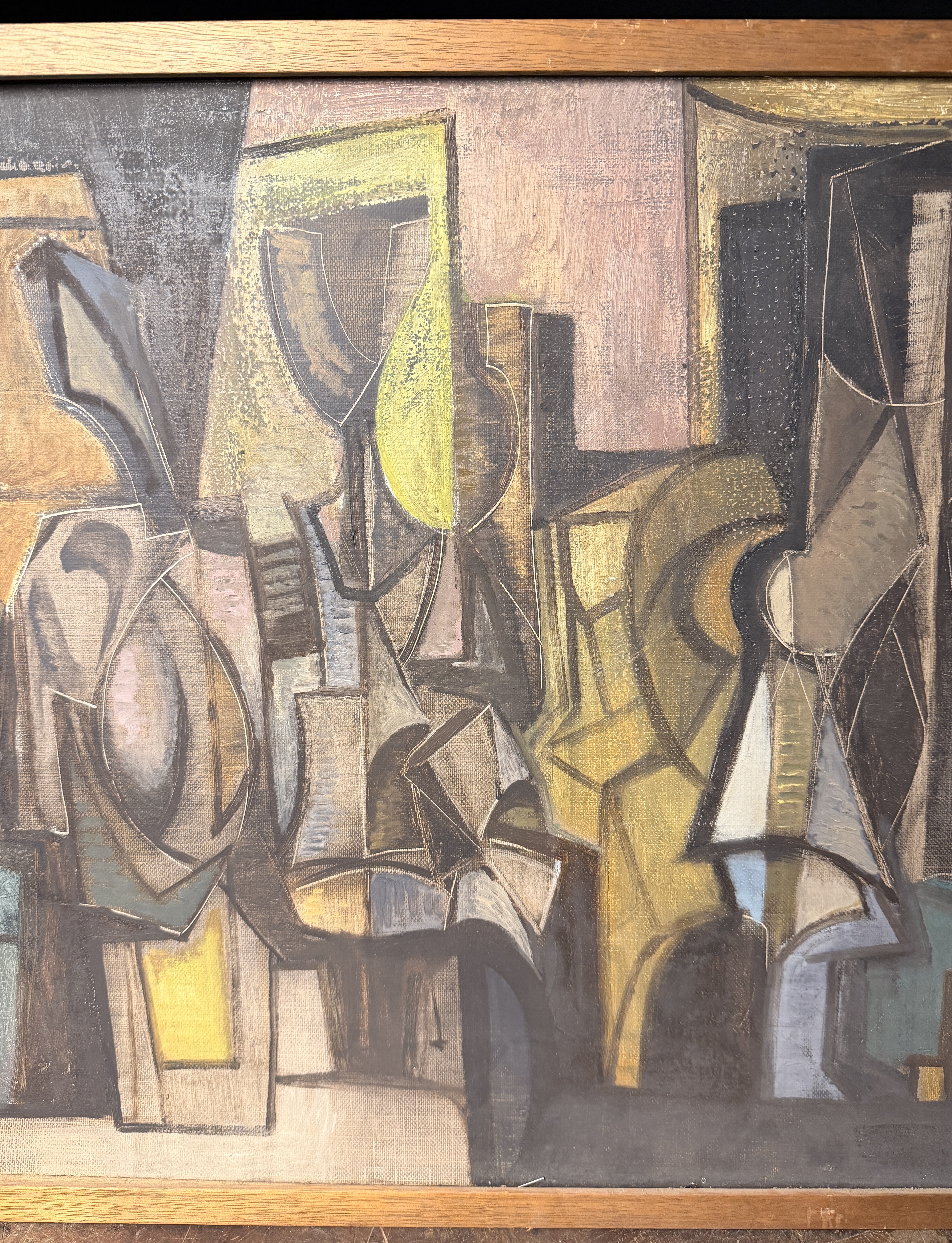 Mid-Century Abstract Painting Attributed to Horst Robert Bonsack
