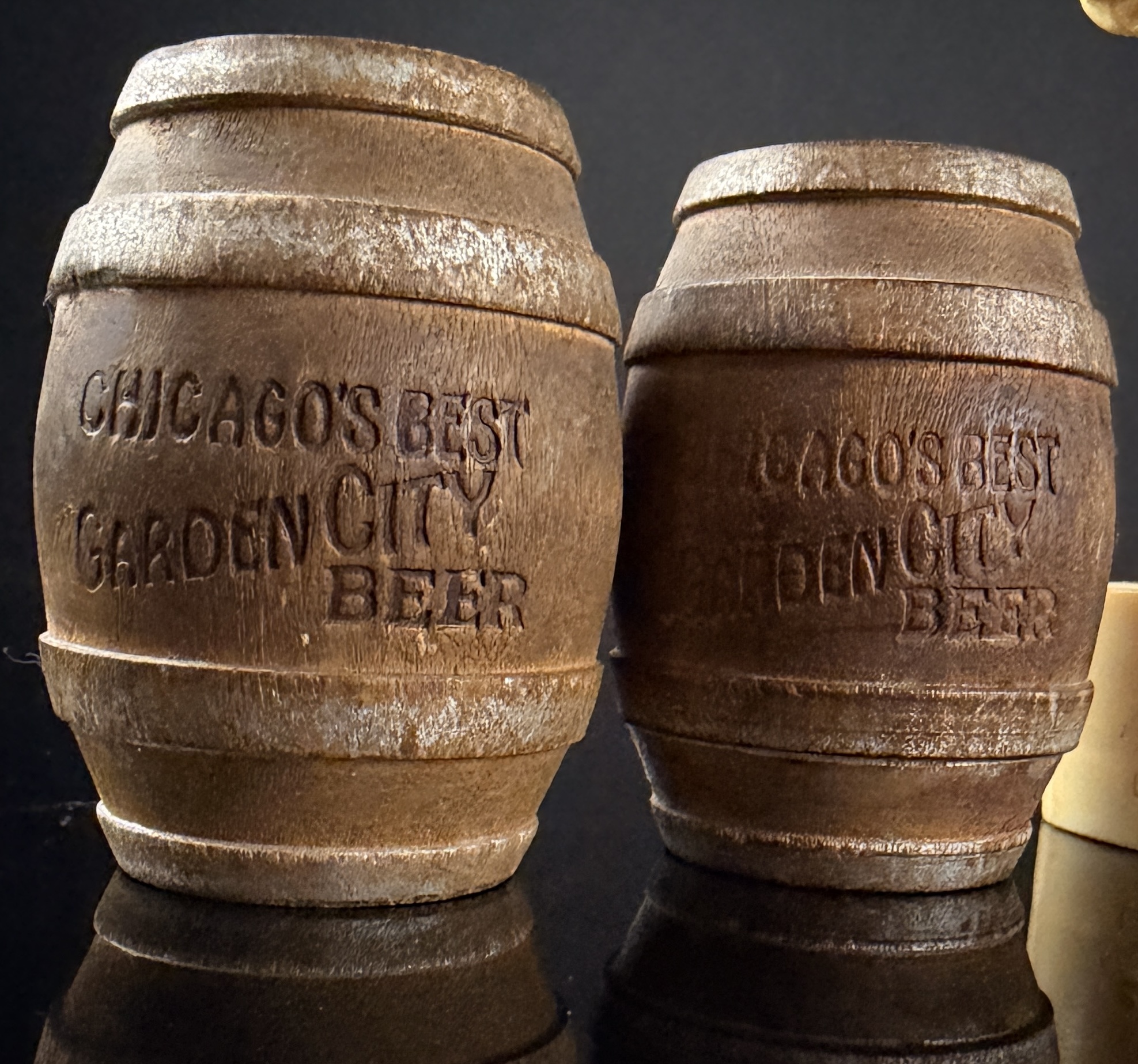 A Collection of Six Vintage Breweriana Advertising Salt and Pepper Shakers