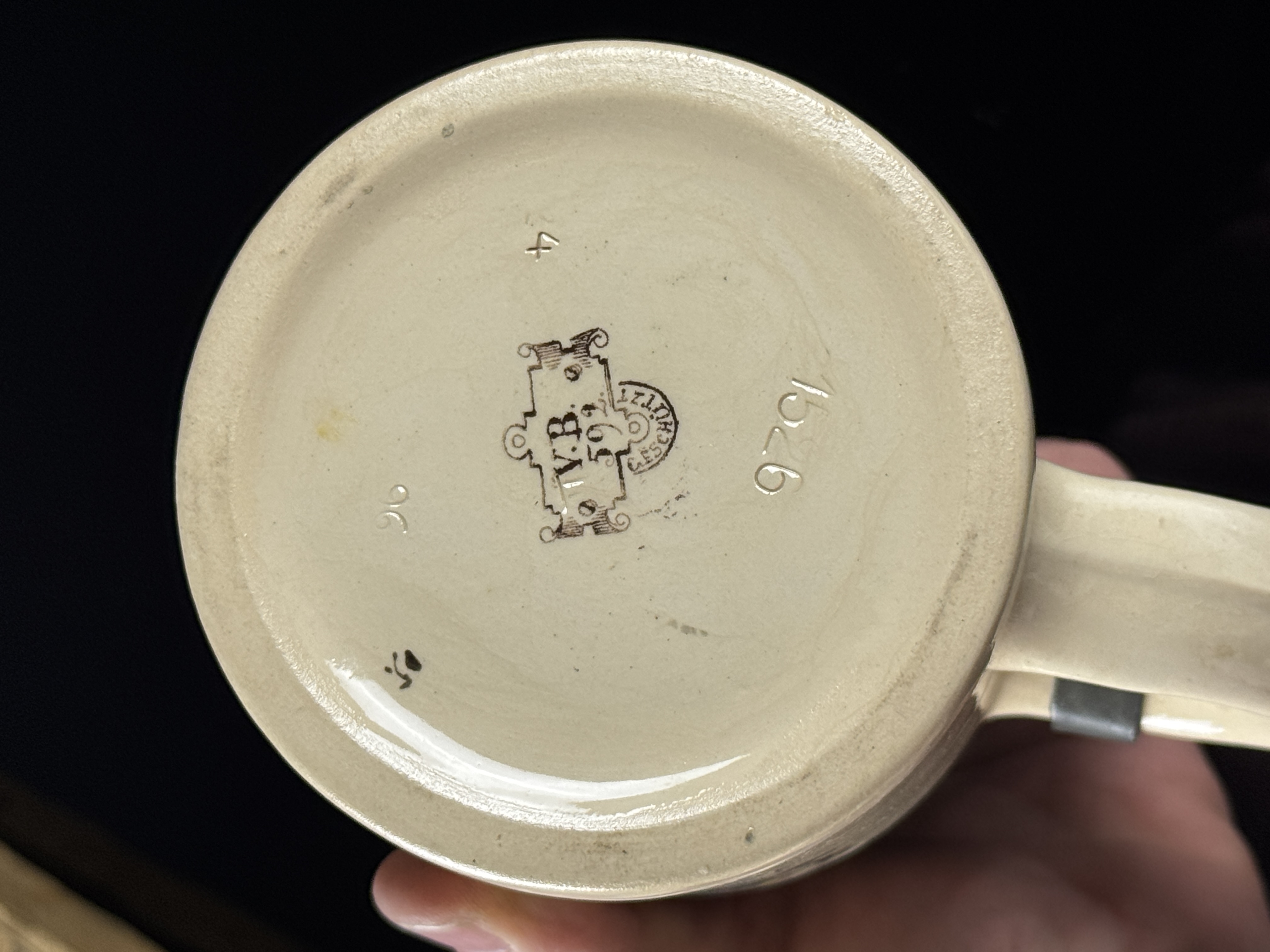 Villeroy and Boch Mettlach PUG Ceramic Beer Stein with Humorous Tavern Scene
