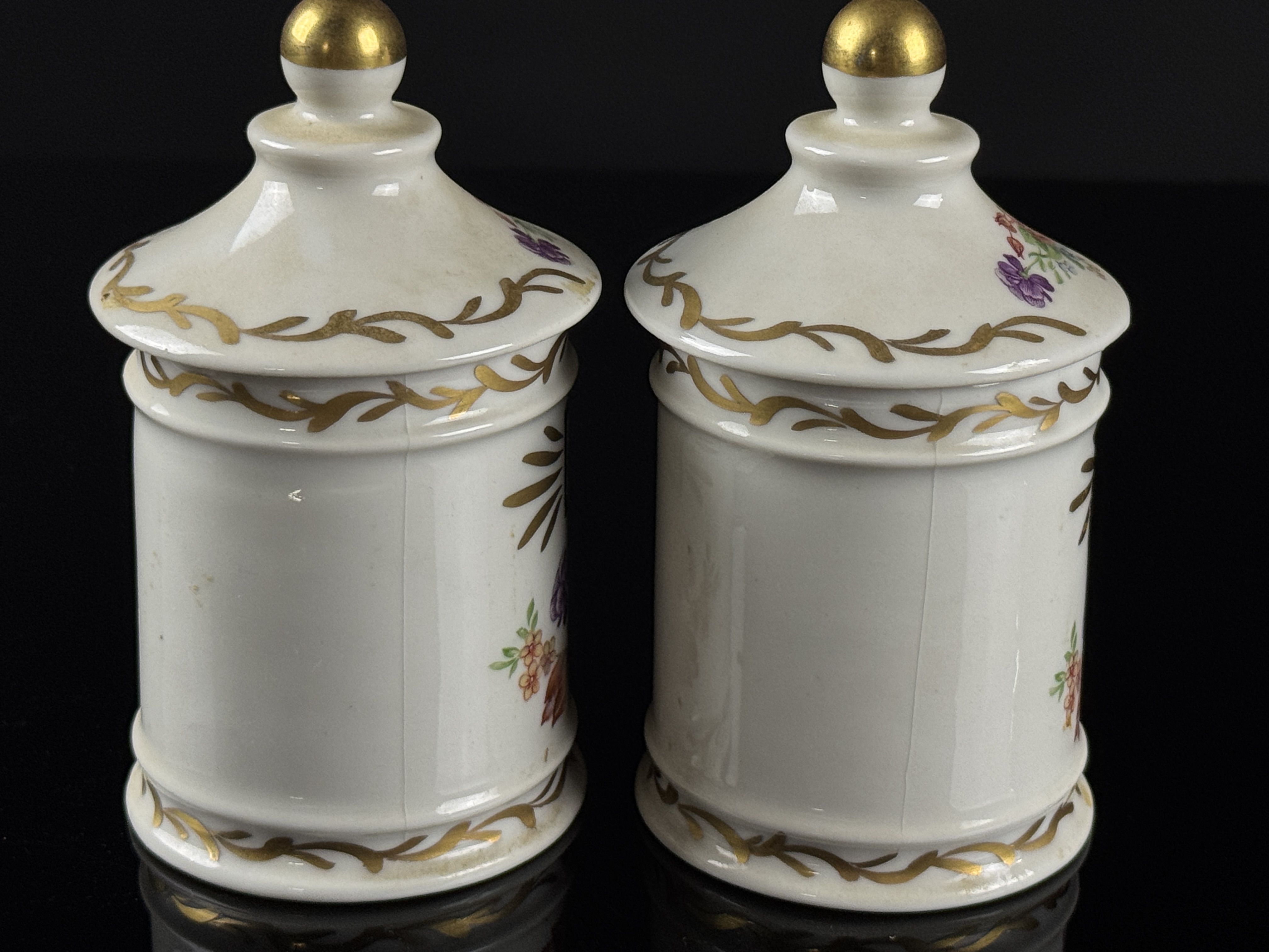A Pair of French Porcelain Apothecary Jars Attributed to Paul Abadie of Limoges