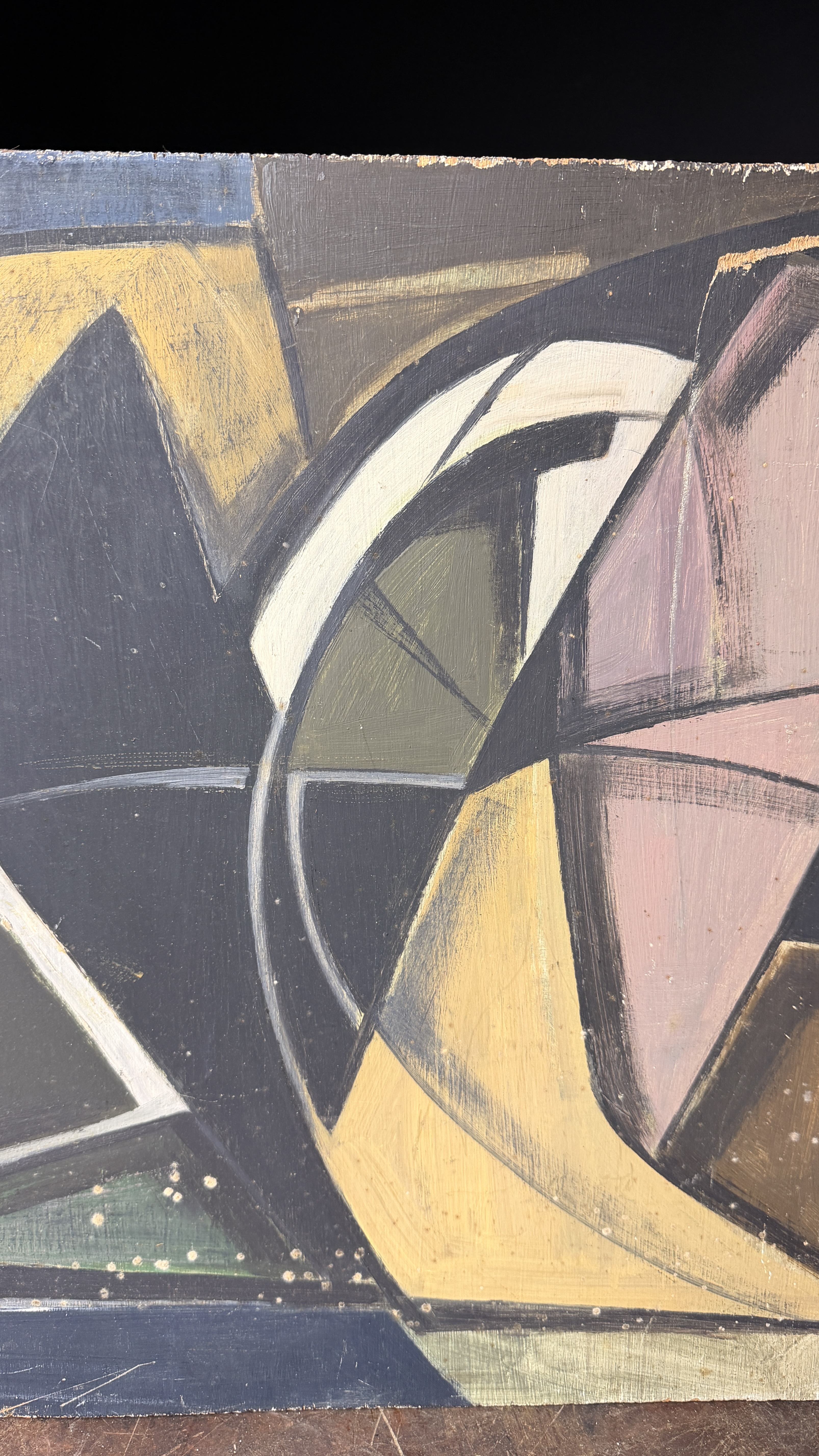 Horst Robert Bonsack Attributed Mid-Century Geometric Abstract Painting