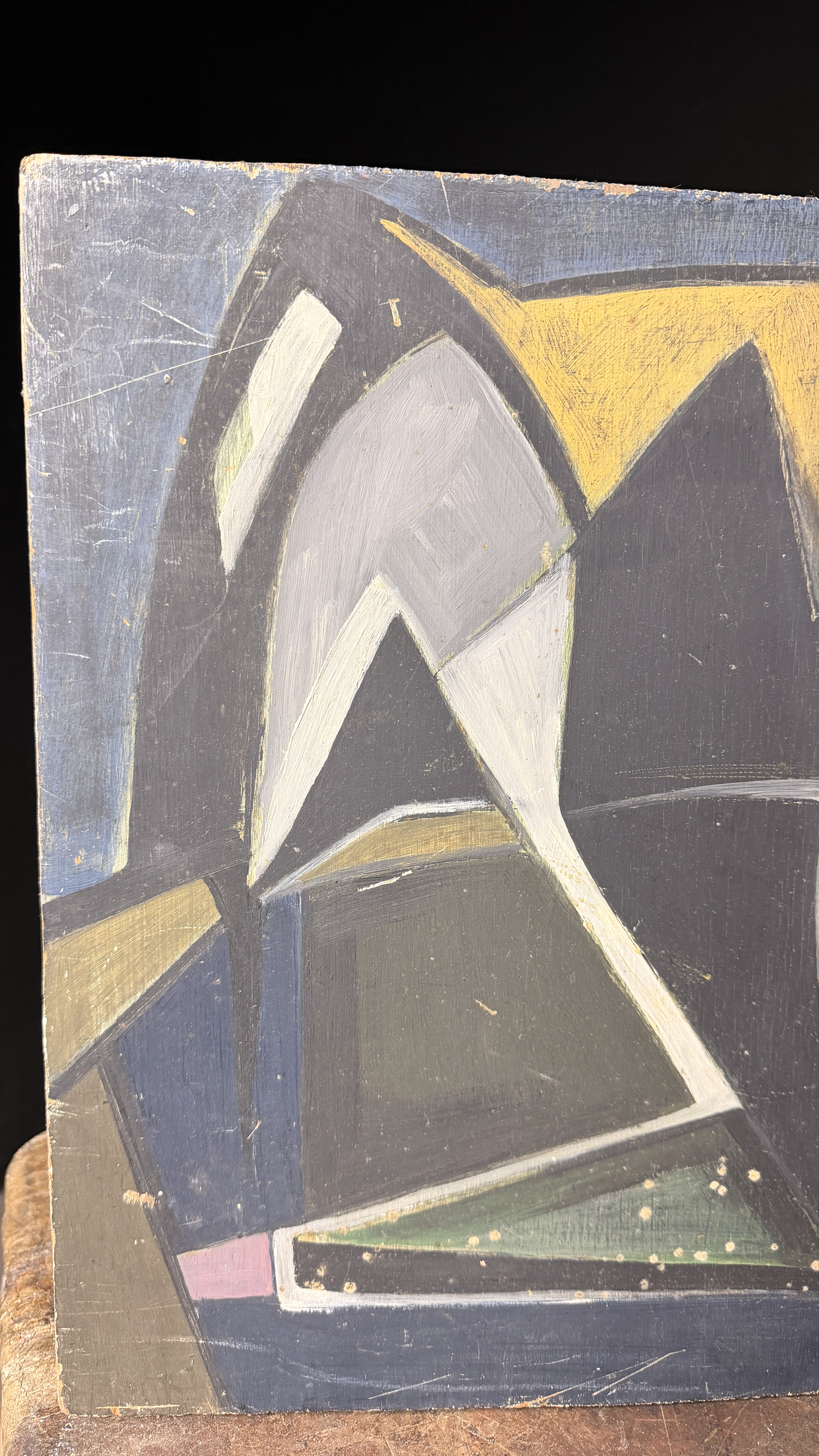 Horst Robert Bonsack Attributed Mid-Century Geometric Abstract Painting