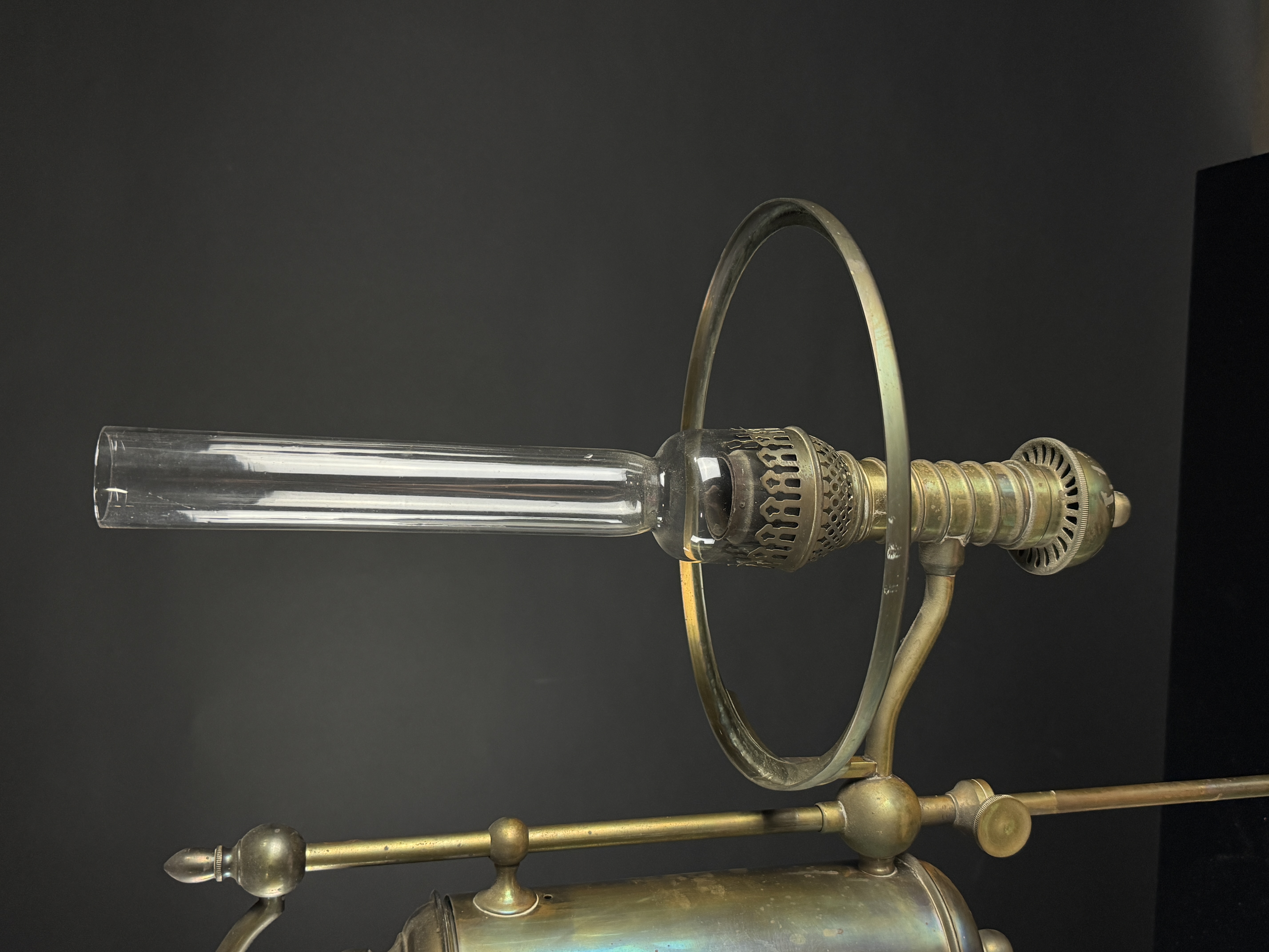 Manhattan Brass Co. 1876 Double Student Kerosene Lamp Tiffany & Co.
