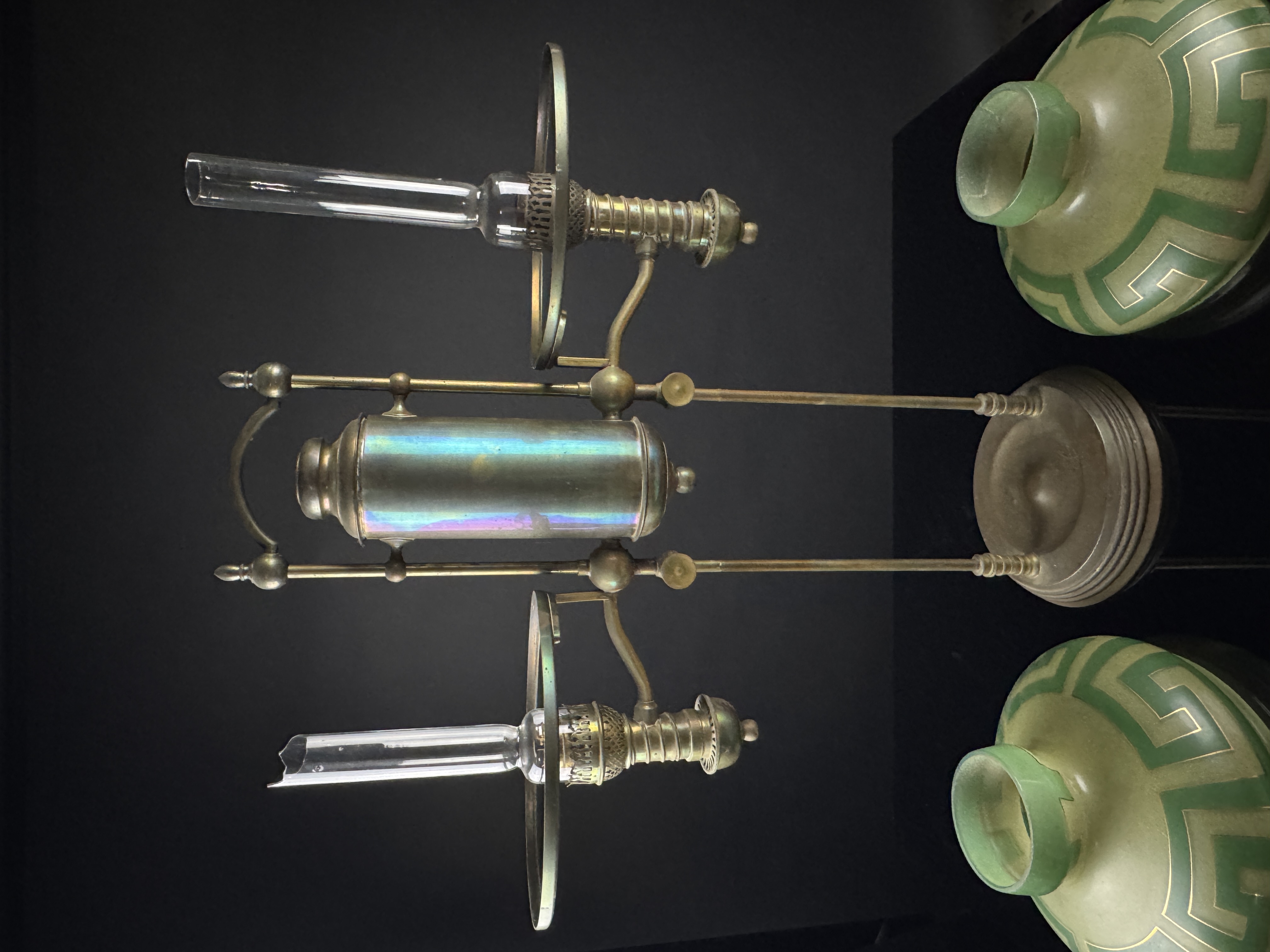 Manhattan Brass Co. 1876 Double Student Kerosene Lamp Tiffany & Co.